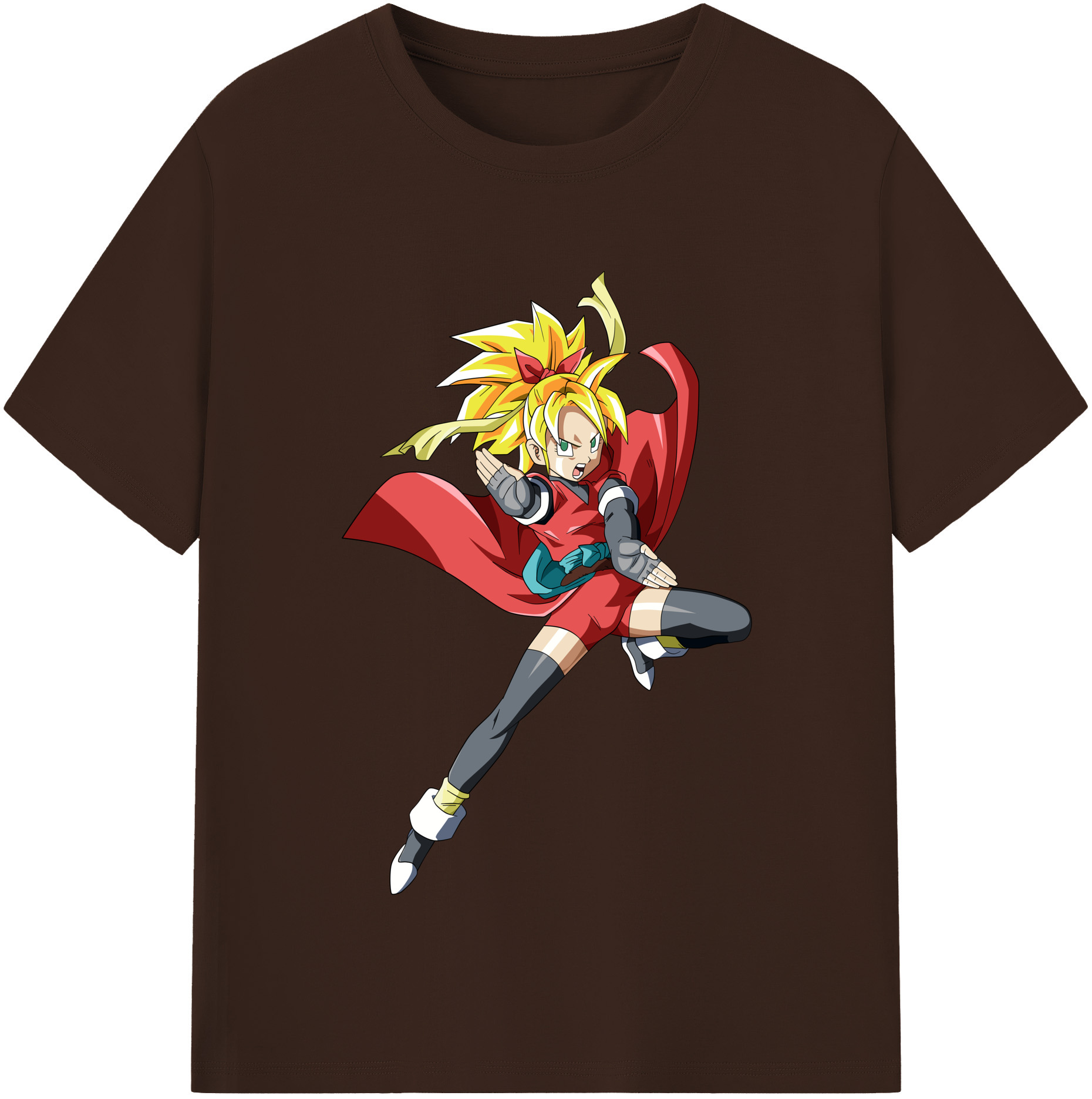 （画像用） ドラゴンボール カリフラ DRAGON BALL Caulifla 綿100％半袖Tシャツ（フロントプリント）