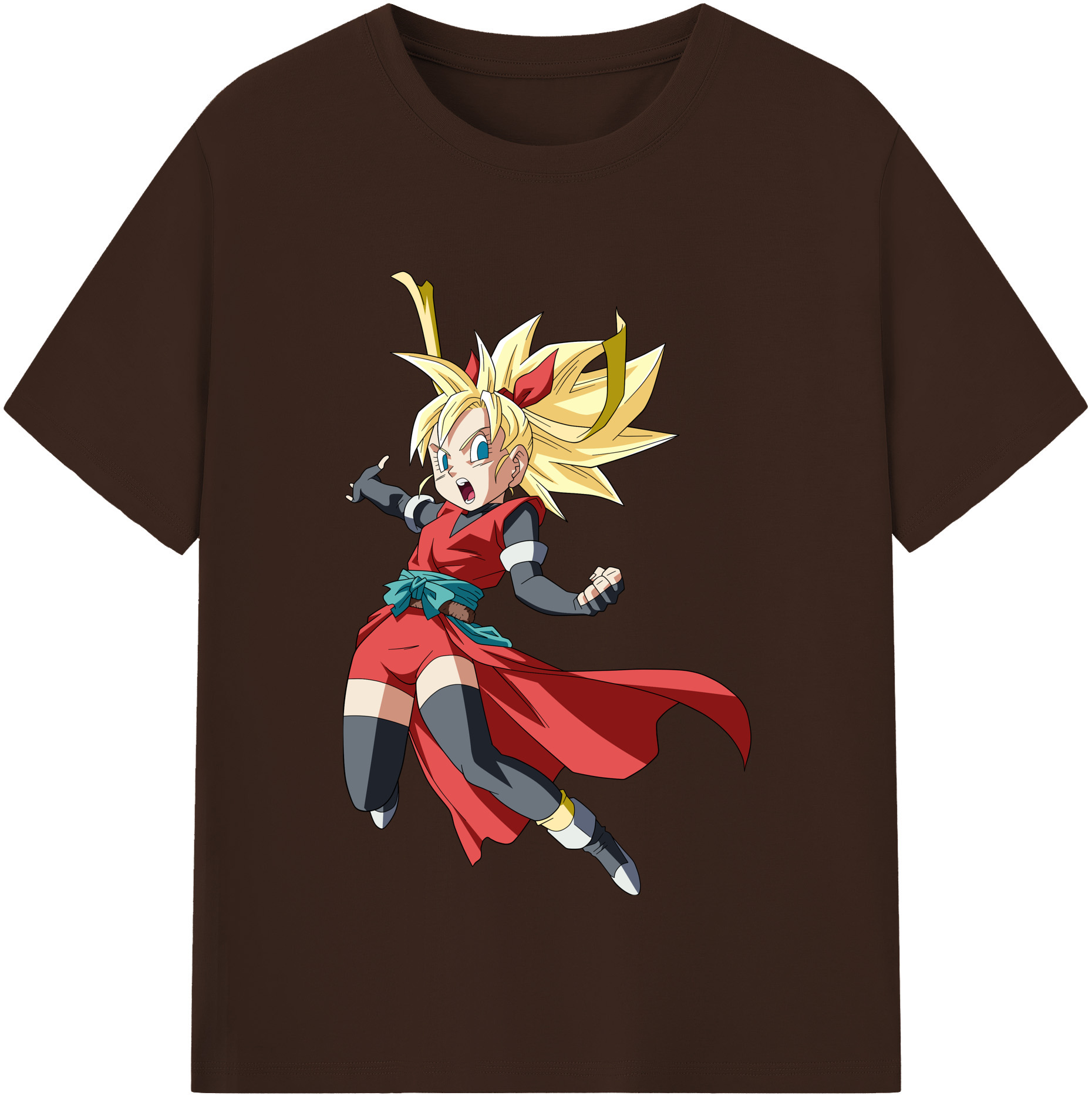 （画像用） ドラゴンボール カリフラ DRAGON BALL Caulifla 綿100％半袖Tシャツ（フロントプリント）