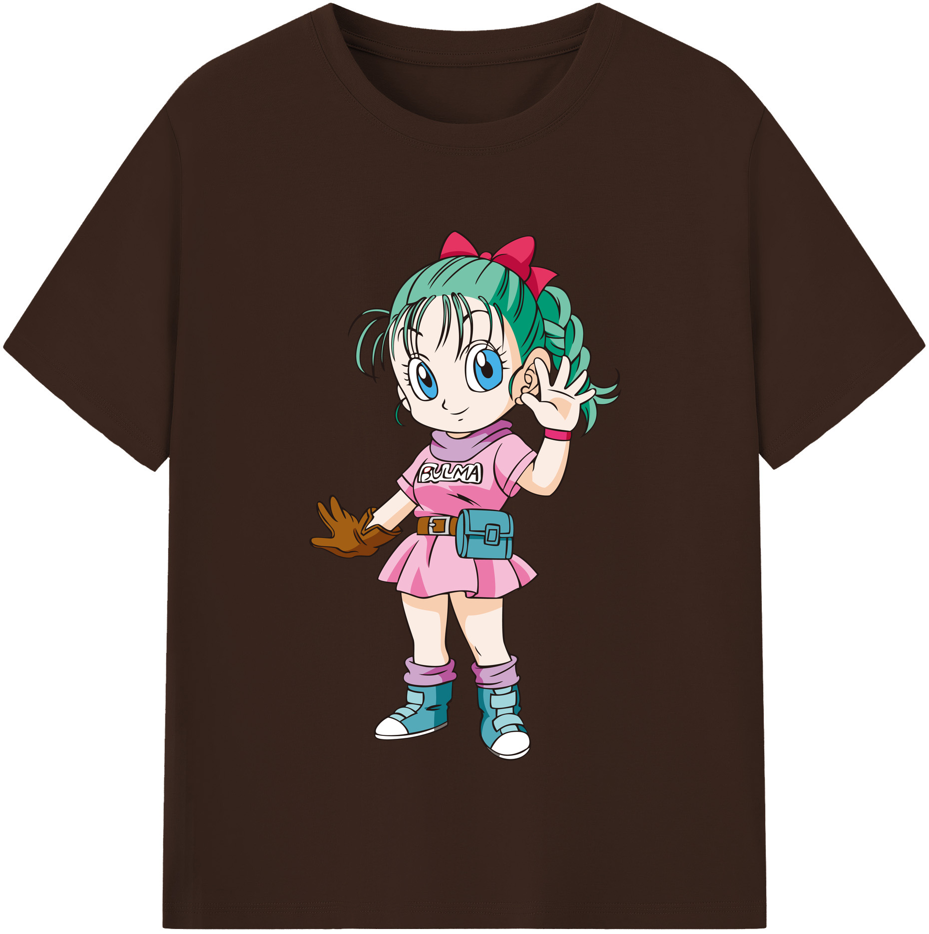 （画像用） ドラゴンボール ブルマ DRAGON BALL Bulma 綿100％半袖Tシャツ（フロントプリント）