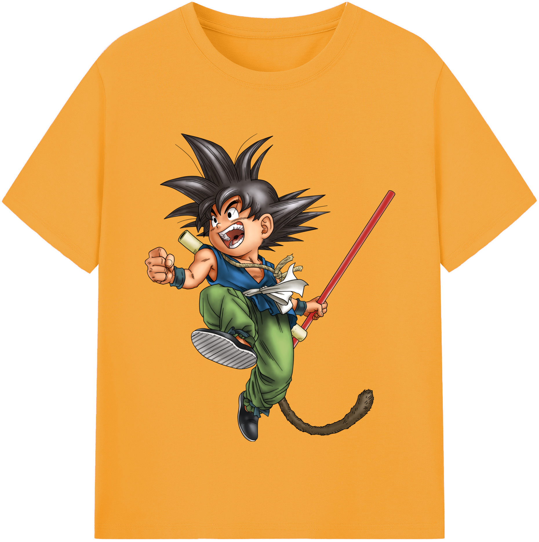 （画像用） ドラゴンボール 孫悟空（そん ごくう）Son Goku カカロット DRAGON BALL Kakarotto 綿100％半袖Tシャツ（フロントプリント）