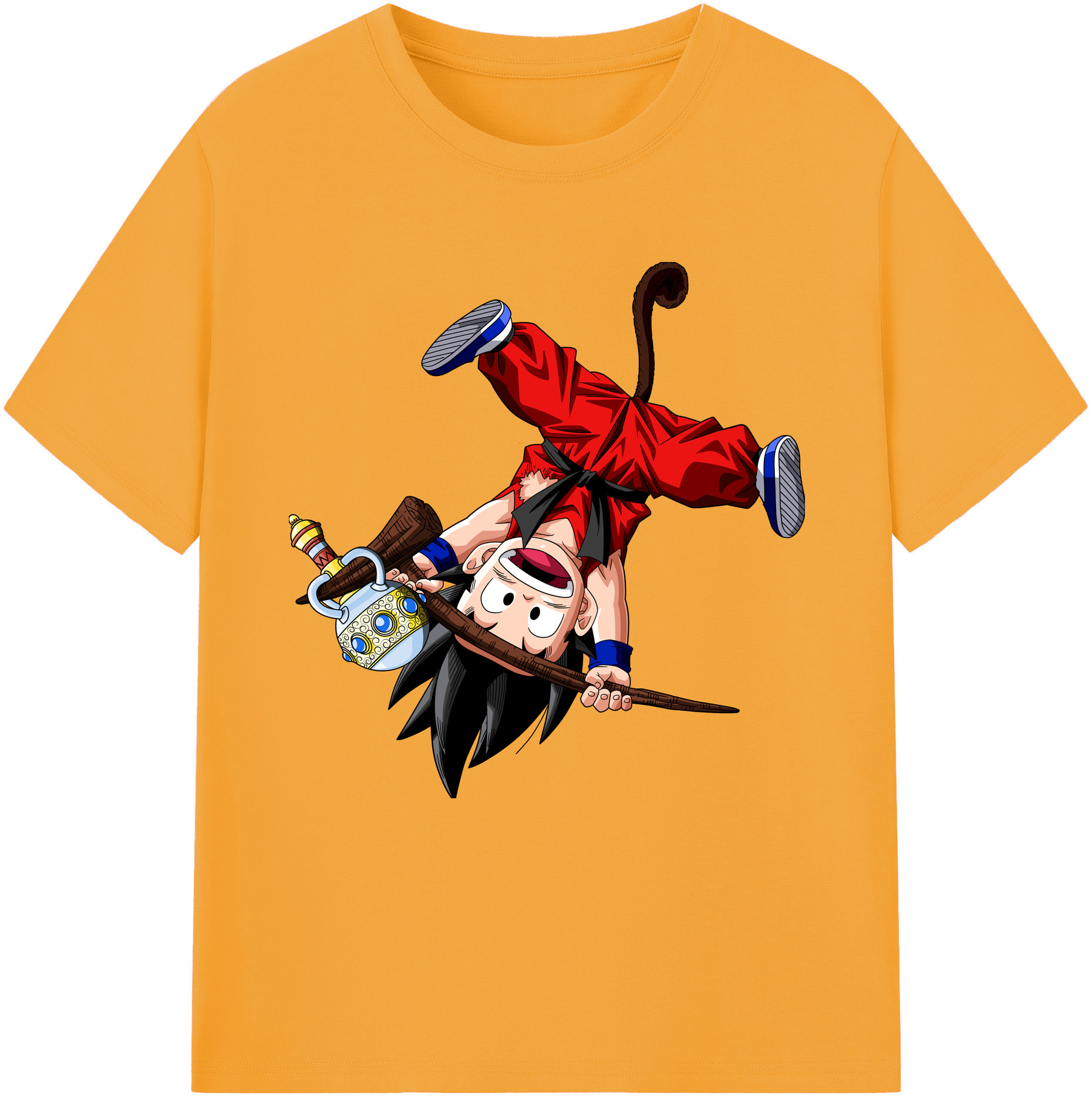 （画像用） ドラゴンボール 孫悟空（そん ごくう）Son Goku カカロット DRAGON BALL Kakarotto 綿100％半袖Tシャツ（フロントプリント）