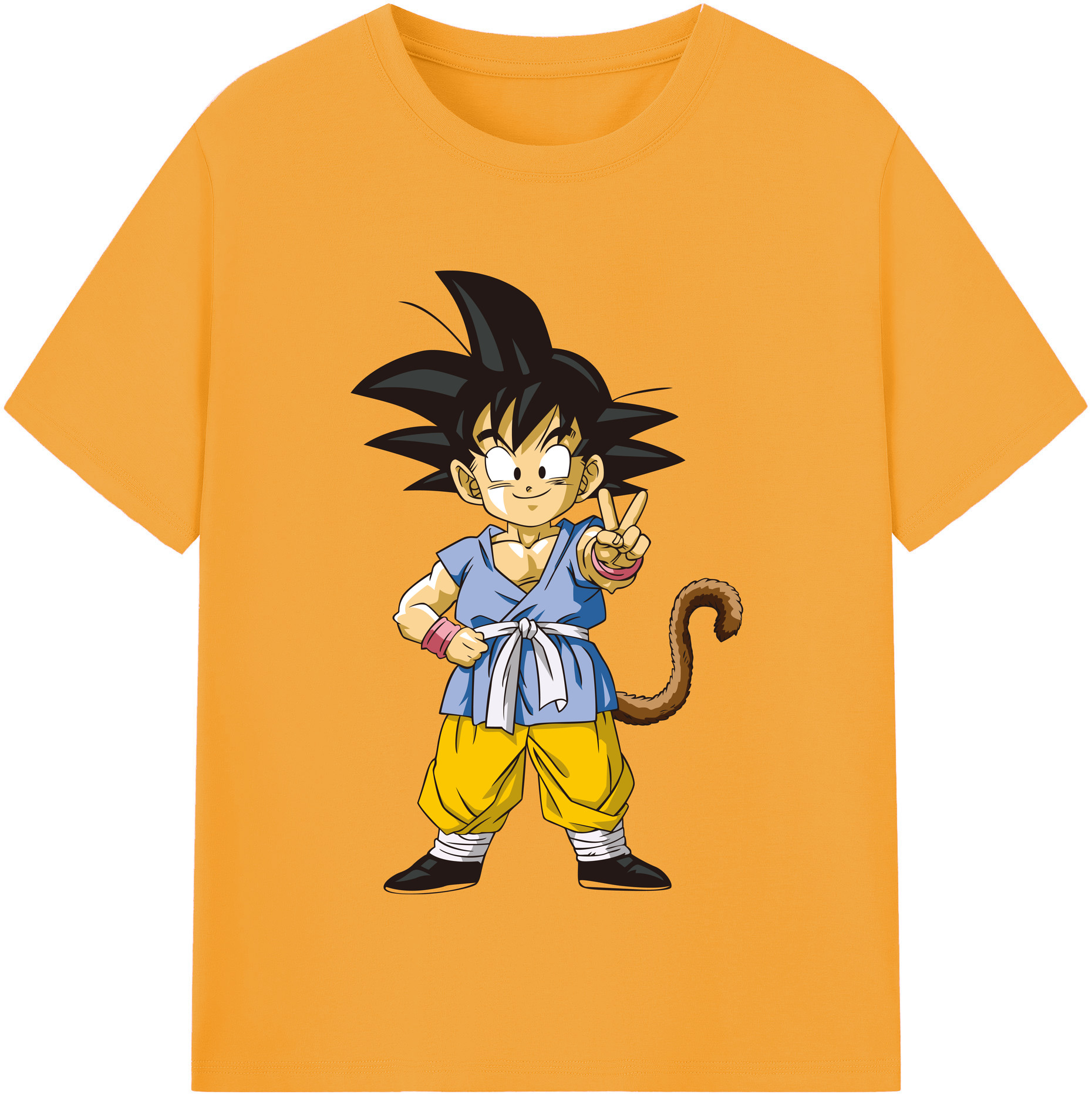 （画像用） ドラゴンボール 孫悟空（そん ごくう）Son Goku カカロット DRAGON BALL Kakarotto 綿100％半袖Tシャツ（フロントプリント）
