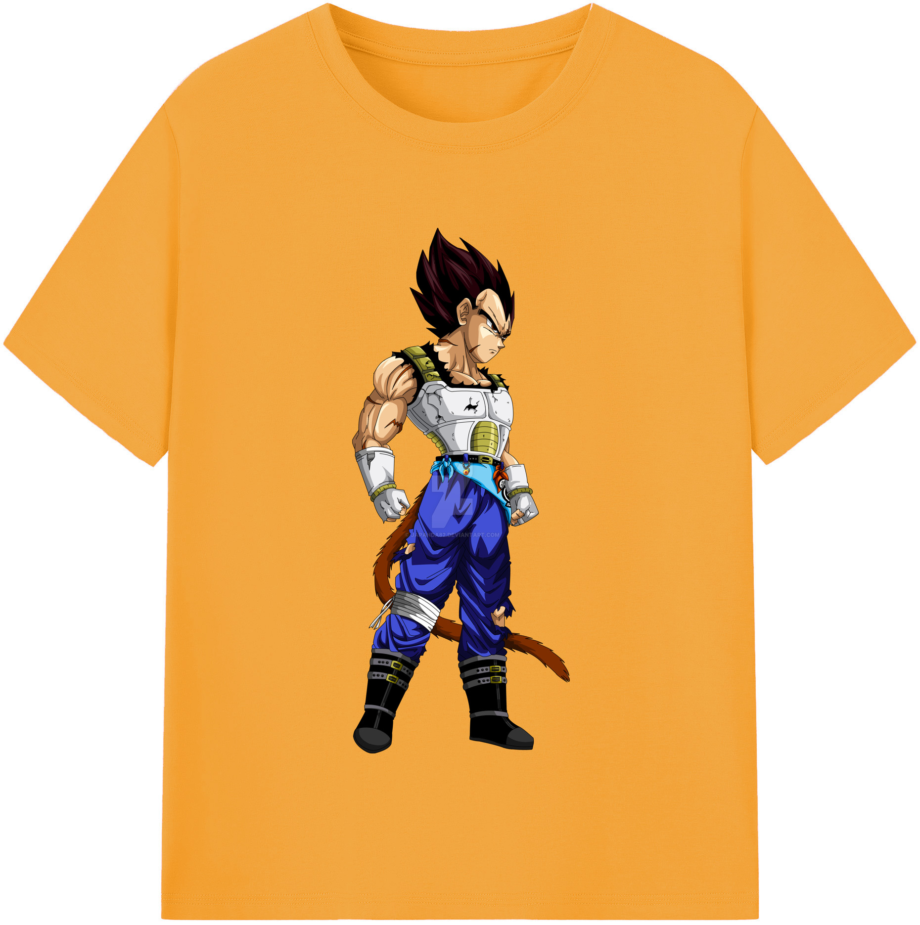 （画像用） ドラゴンボール ベジータ四世（Bejīta Yonsei）DRAGON BALL Vegeta IV 綿100％半袖Tシャツ（フロントプリント）