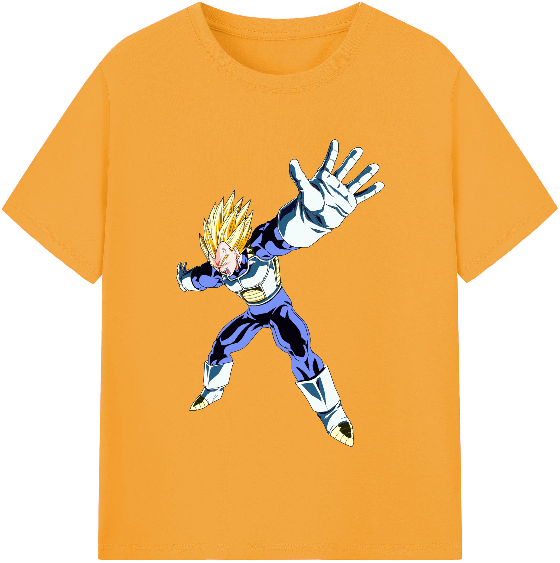 （画像用） ドラゴンボール ベジータ四世（Bejīta Yonsei）DRAGON BALL Vegeta IV 綿100％半袖Tシャツ（フロントプリント）