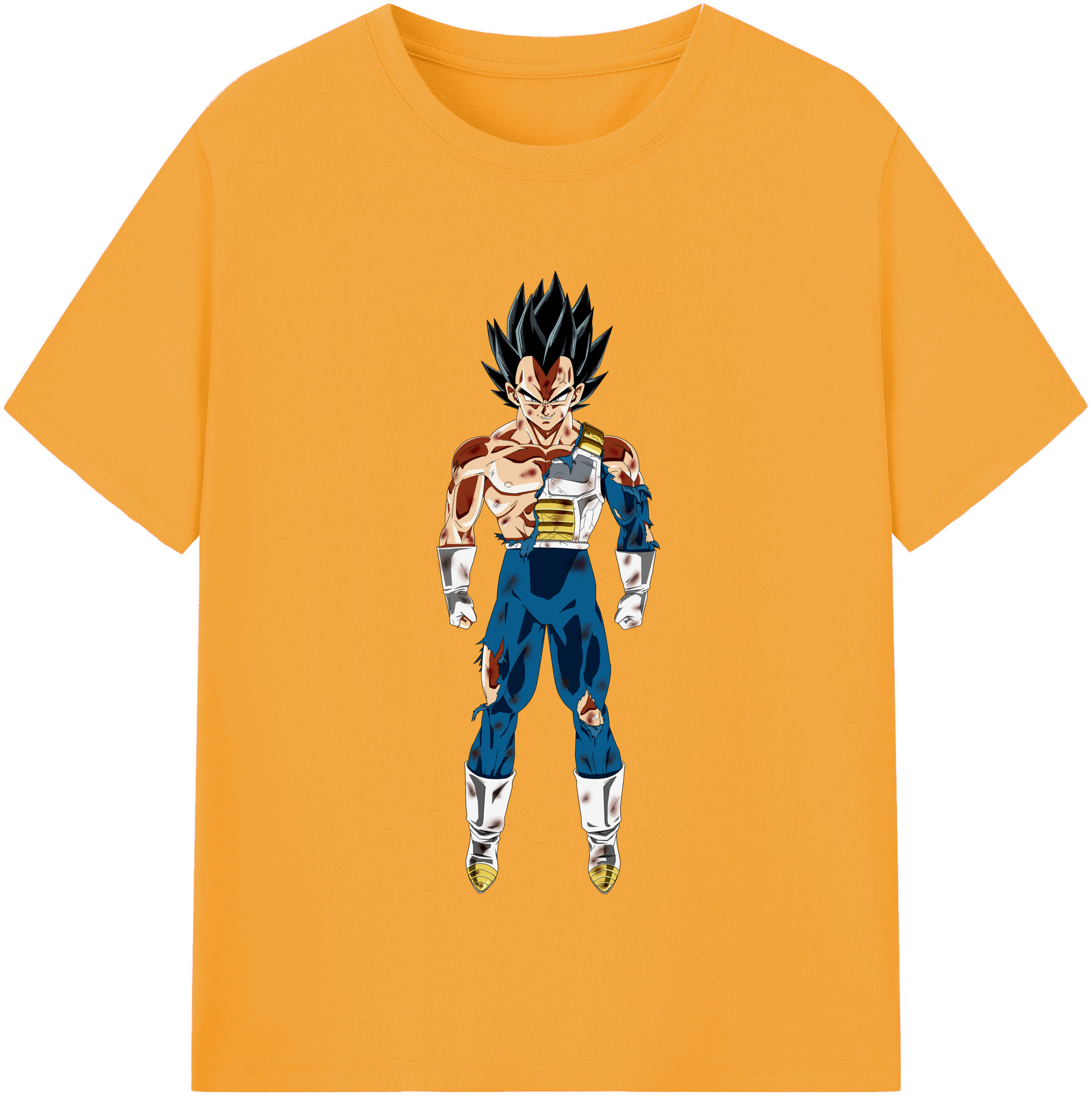 （画像用） ドラゴンボール ベジータ四世（Bejīta Yonsei）DRAGON BALL Vegeta IV 綿100％半袖Tシャツ（フロントプリント）