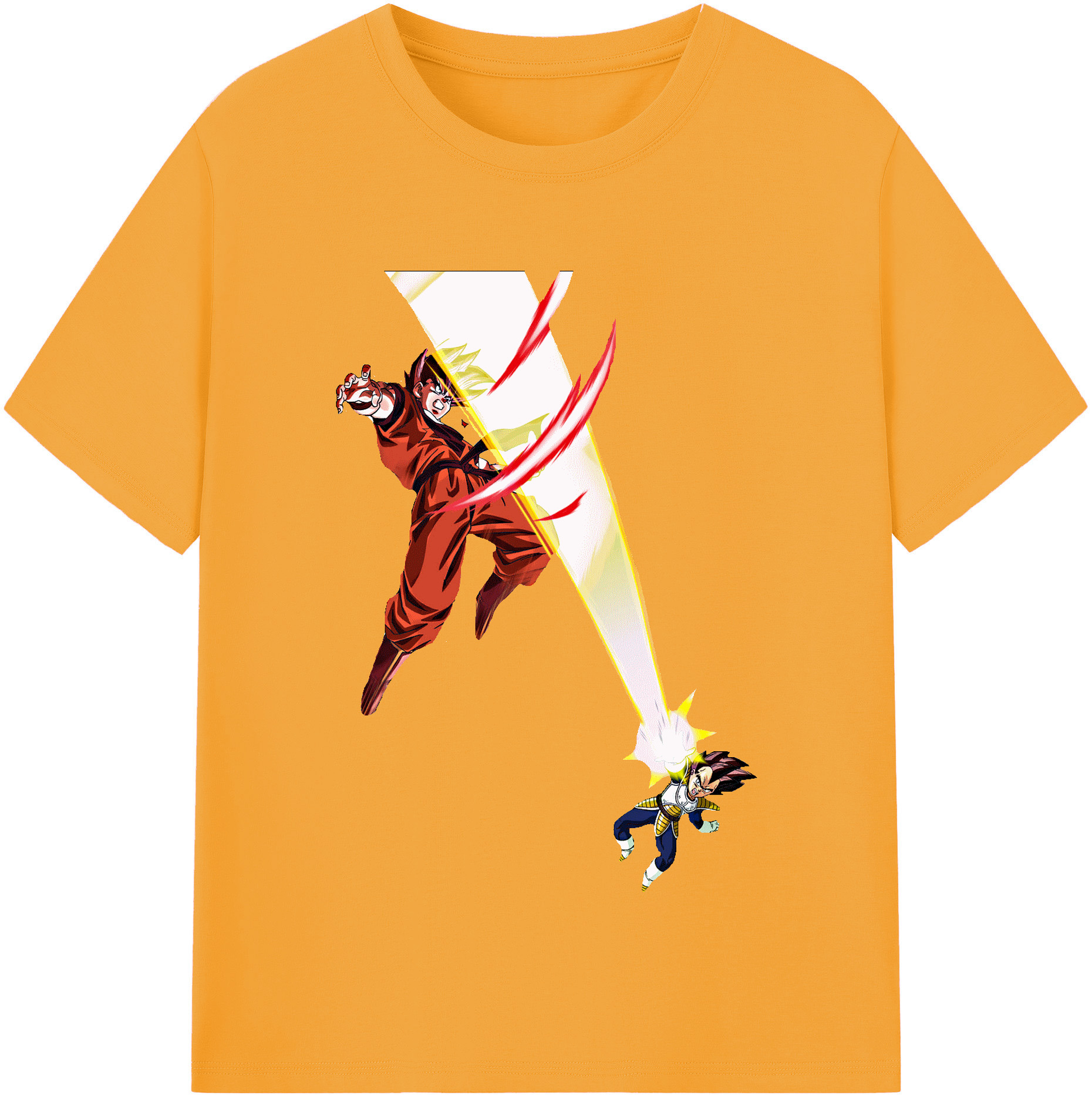 （画像用） ドラゴンボール ベジータ四世（Bejīta Yonsei）DRAGON BALL Vegeta IV 綿100％半袖Tシャツ（フロントプリント）