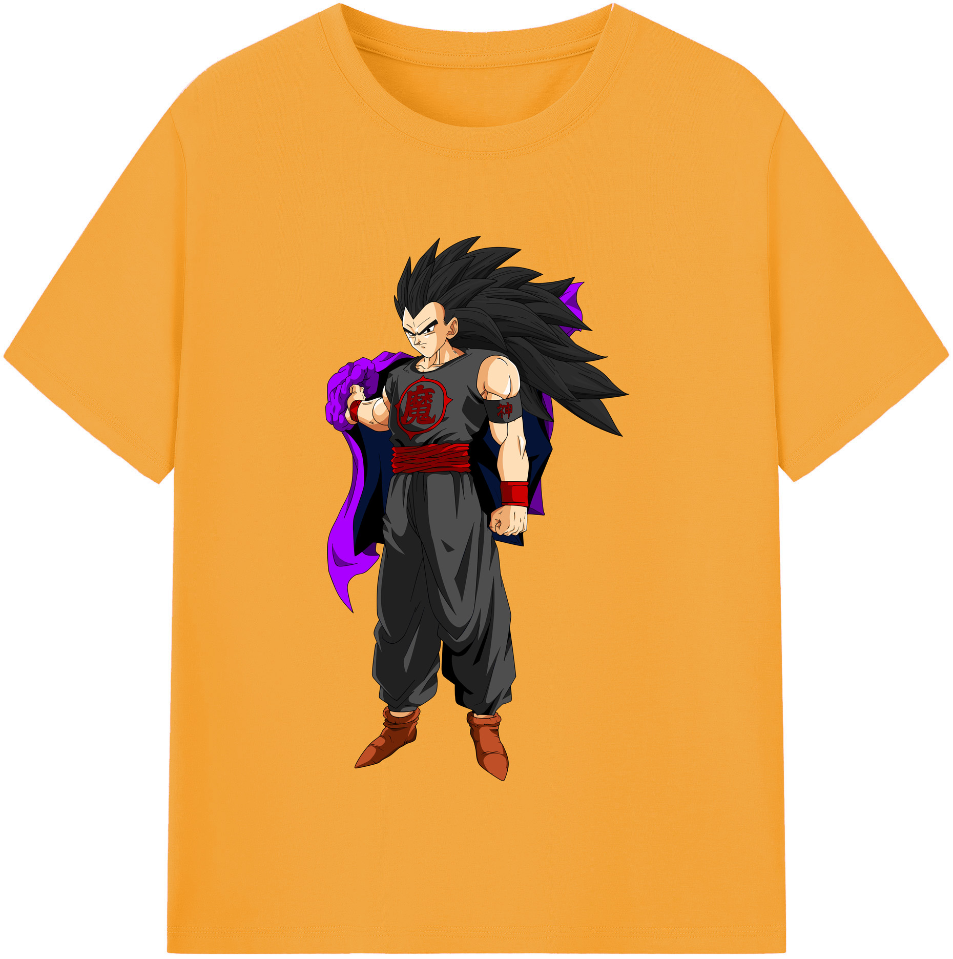 （画像用） ドラゴンボール ベジータ四世（Bejīta Yonsei）DRAGON BALL Vegeta IV 綿100％半袖Tシャツ（フロントプリント）