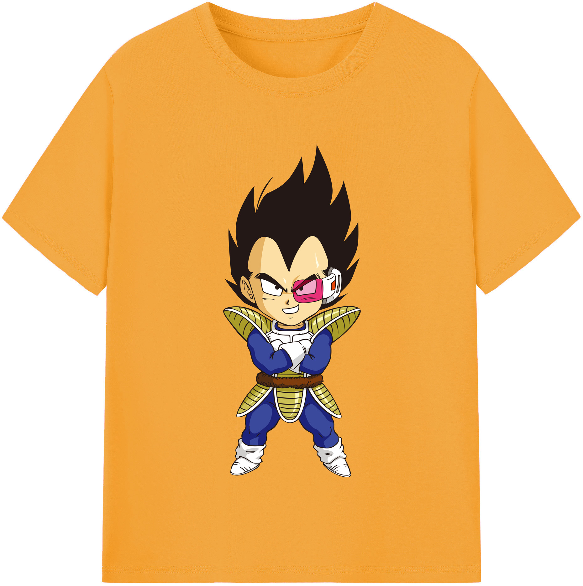 （画像用） ドラゴンボール ベジータ四世（Bejīta Yonsei）DRAGON BALL Vegeta IV 綿100％半袖Tシャツ（フロントプリント）
