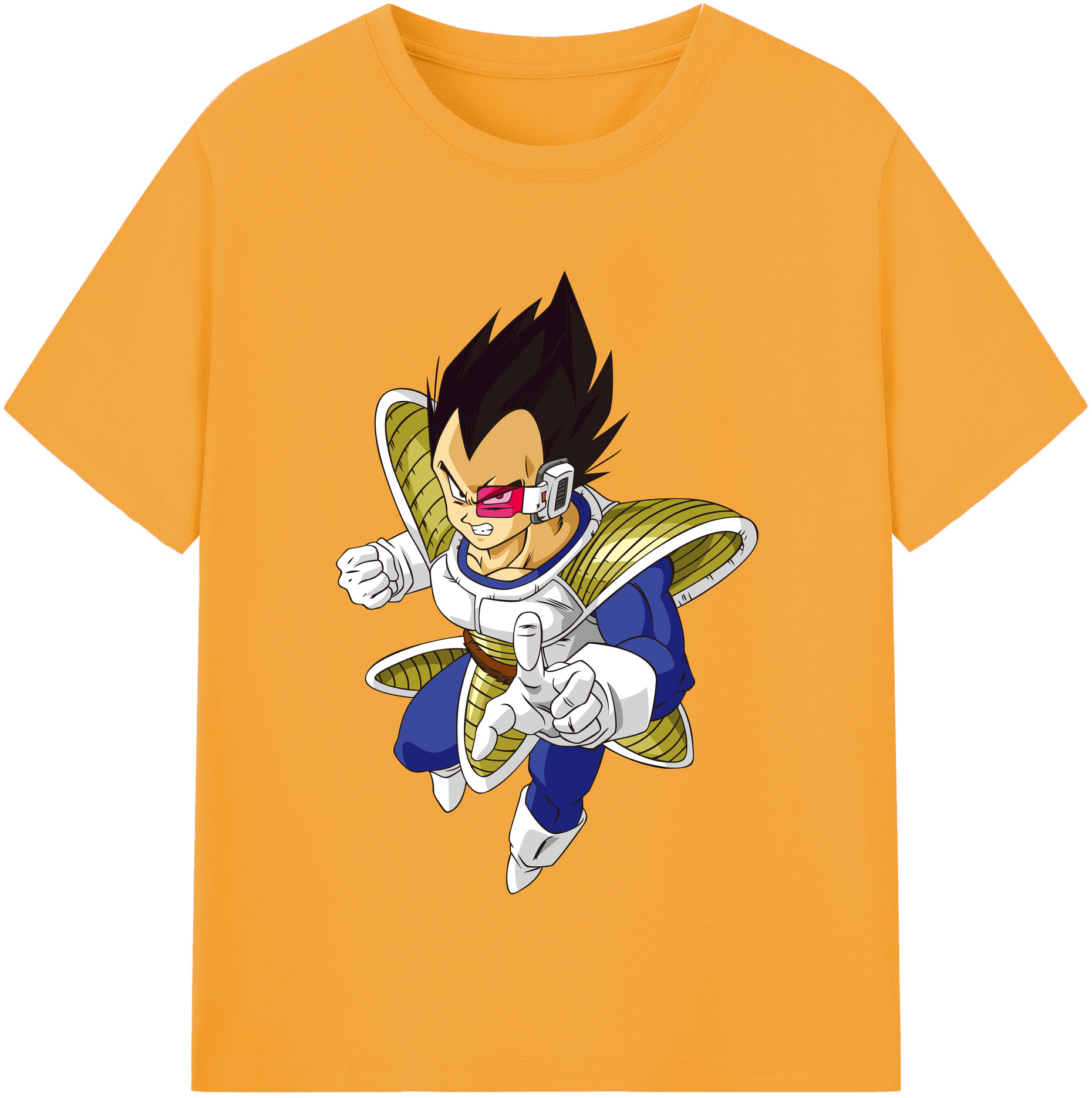 （画像用） ドラゴンボール ベジータ四世（Bejīta Yonsei）DRAGON BALL Vegeta IV 綿100％半袖Tシャツ（フロントプリント）