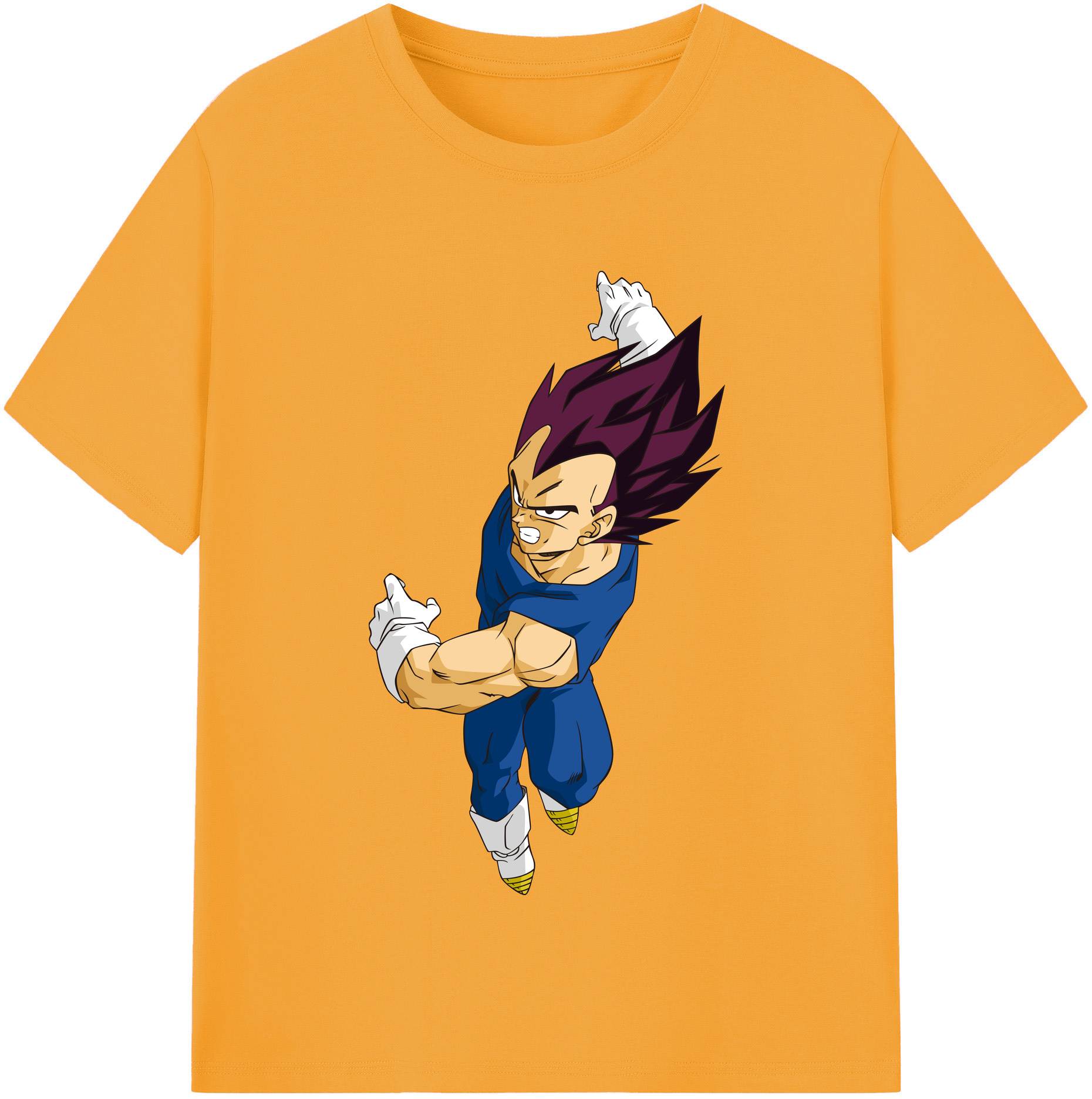 （画像用） ドラゴンボール ベジータ四世（Bejīta Yonsei）DRAGON BALL Vegeta IV 綿100％半袖Tシャツ（フロントプリント）