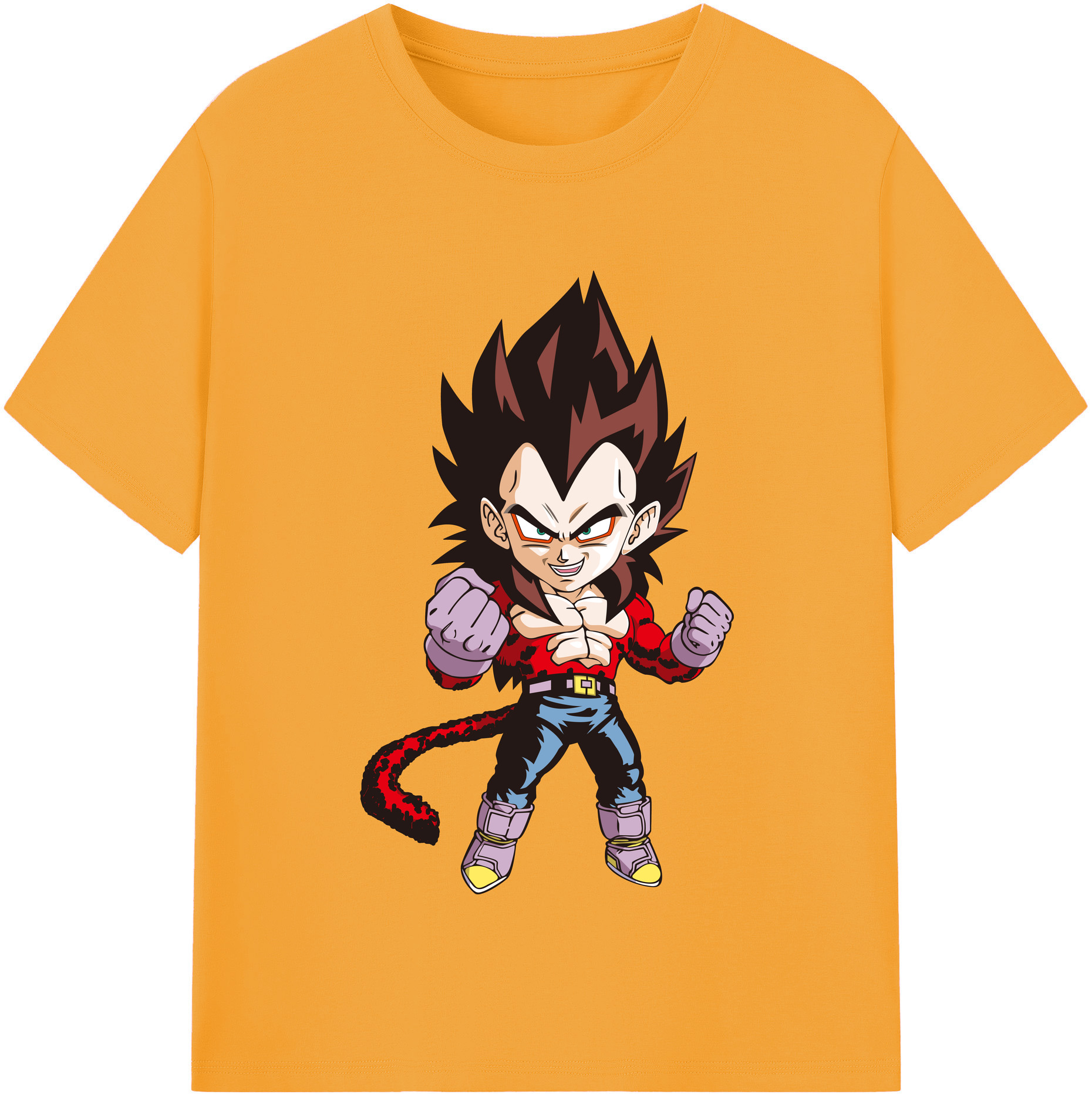 （画像用） ドラゴンボール ベジータ四世（Bejīta Yonsei）DRAGON BALL Vegeta IV 綿100％半袖Tシャツ（フロントプリント）
