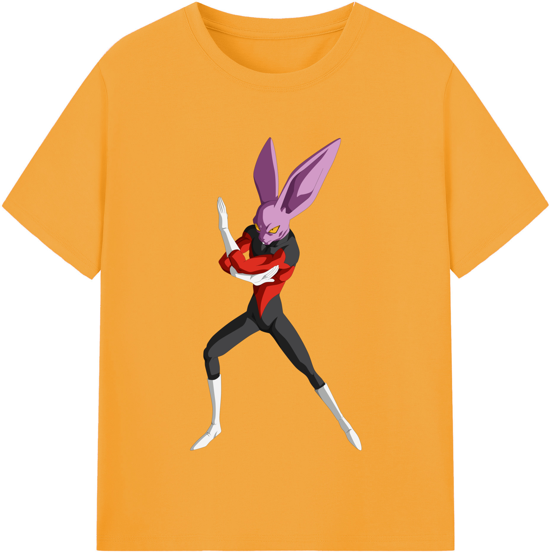 （画像用） ドラゴンボール ビルス 破壊神ビルス DRAGON BALL Beerus Birusu 綿100％半袖Tシャツ（フロントプリント）