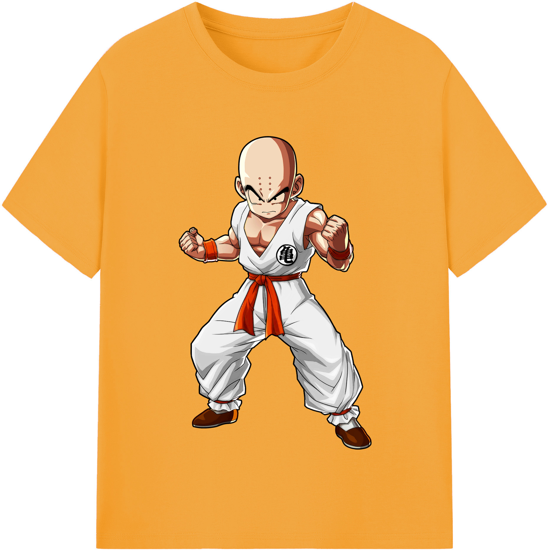 （画像用） ドラゴンボール クリリン DRAGON BALL krillin 綿100％半袖Tシャツ（フロントプリント）