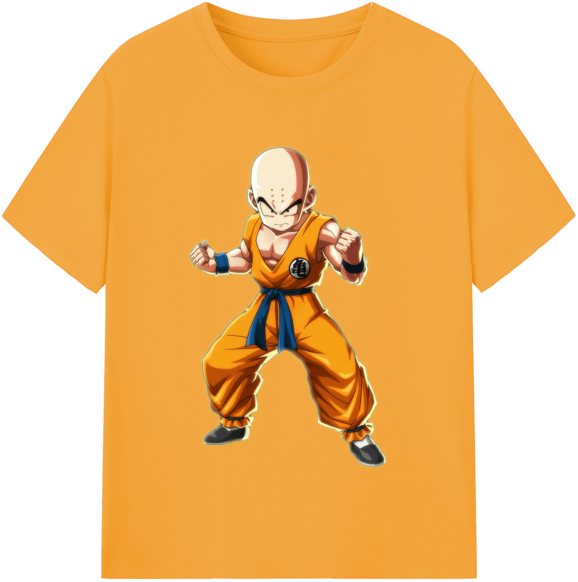 （画像用） ドラゴンボール クリリン DRAGON BALL krillin 綿100％半袖Tシャツ（フロントプリント）