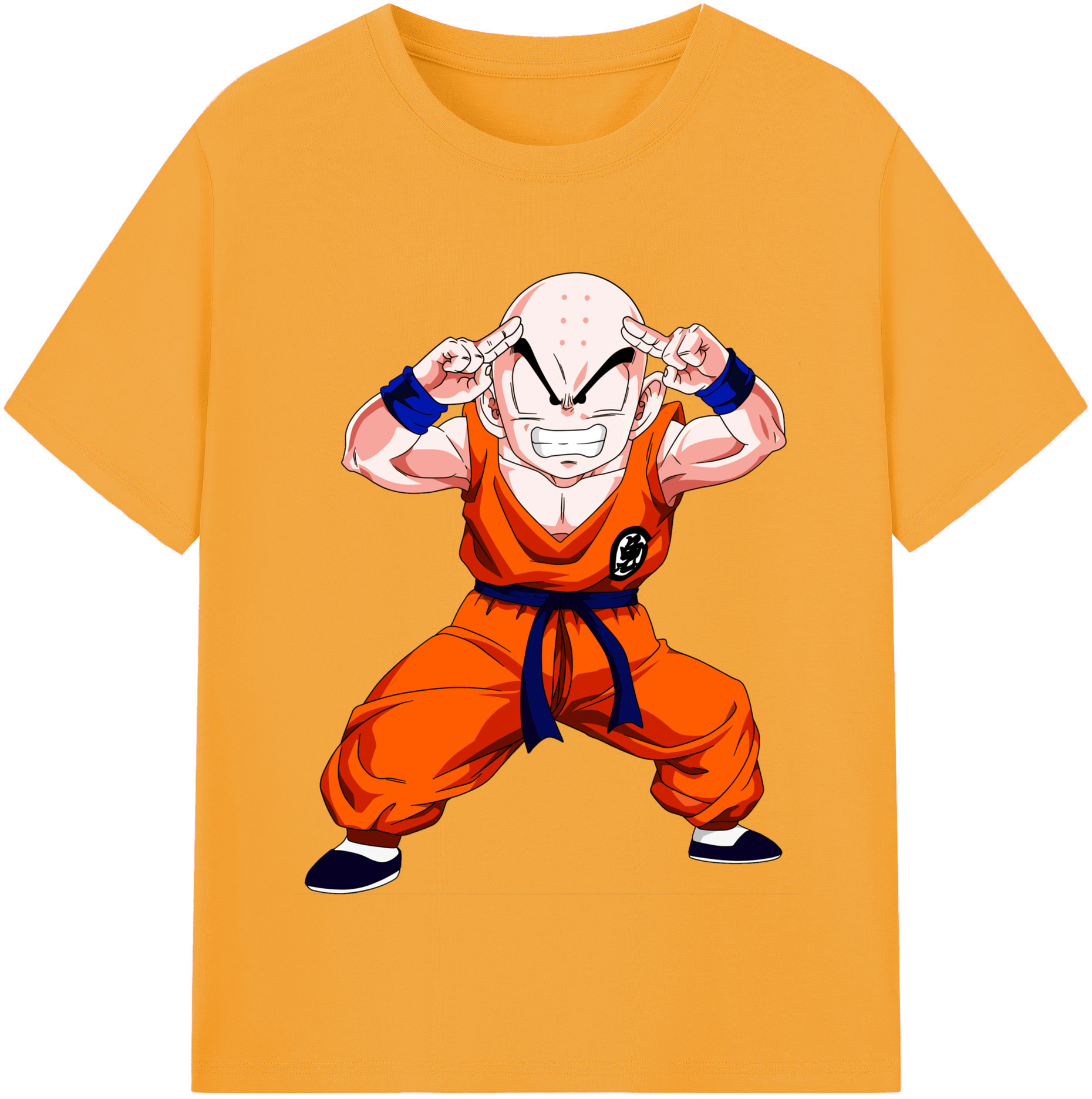 （画像用） ドラゴンボール クリリン DRAGON BALL krillin 綿100％半袖Tシャツ（フロントプリント）