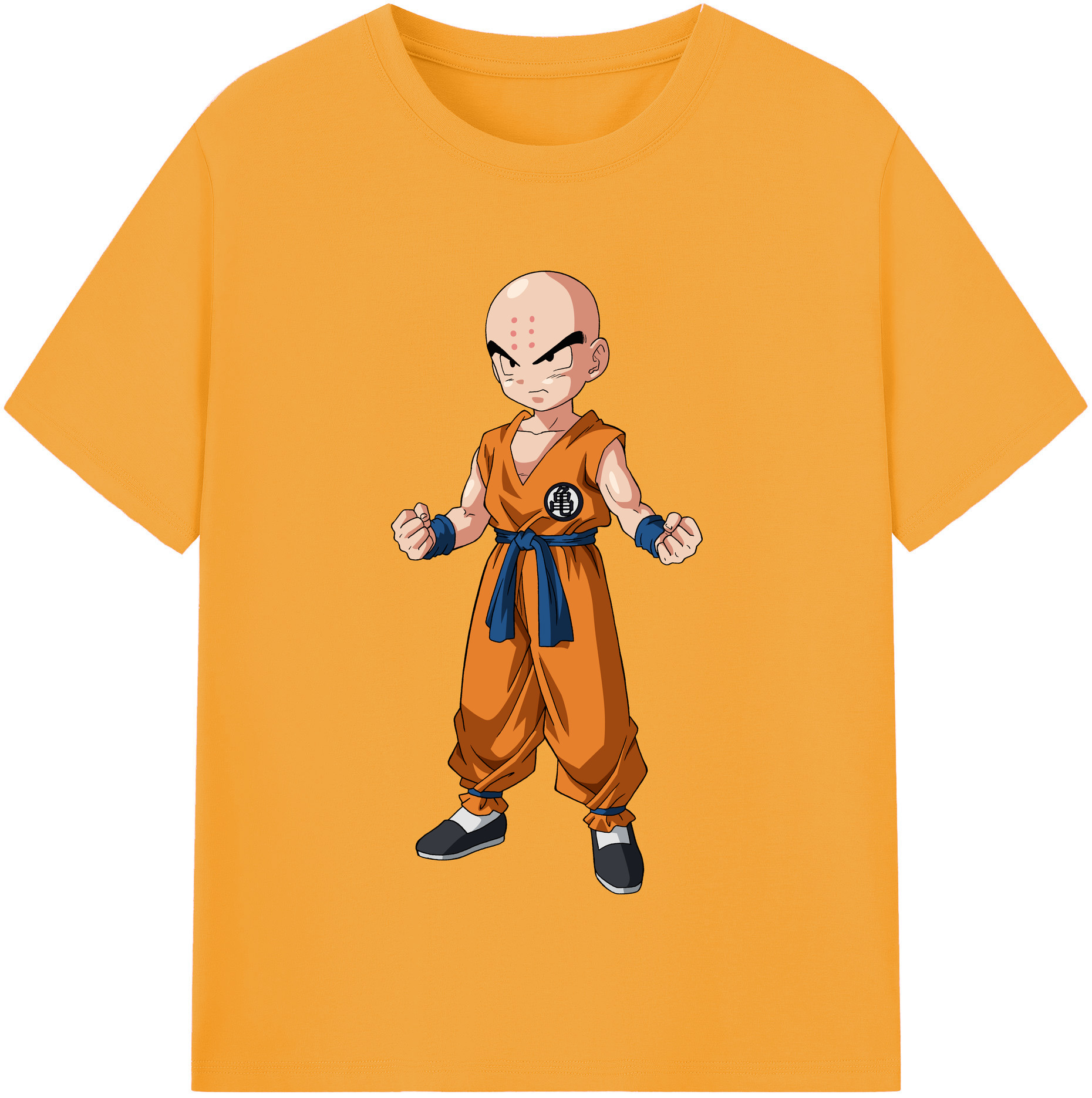 （画像用） ドラゴンボール クリリン DRAGON BALL krillin 綿100％半袖Tシャツ（フロントプリント）