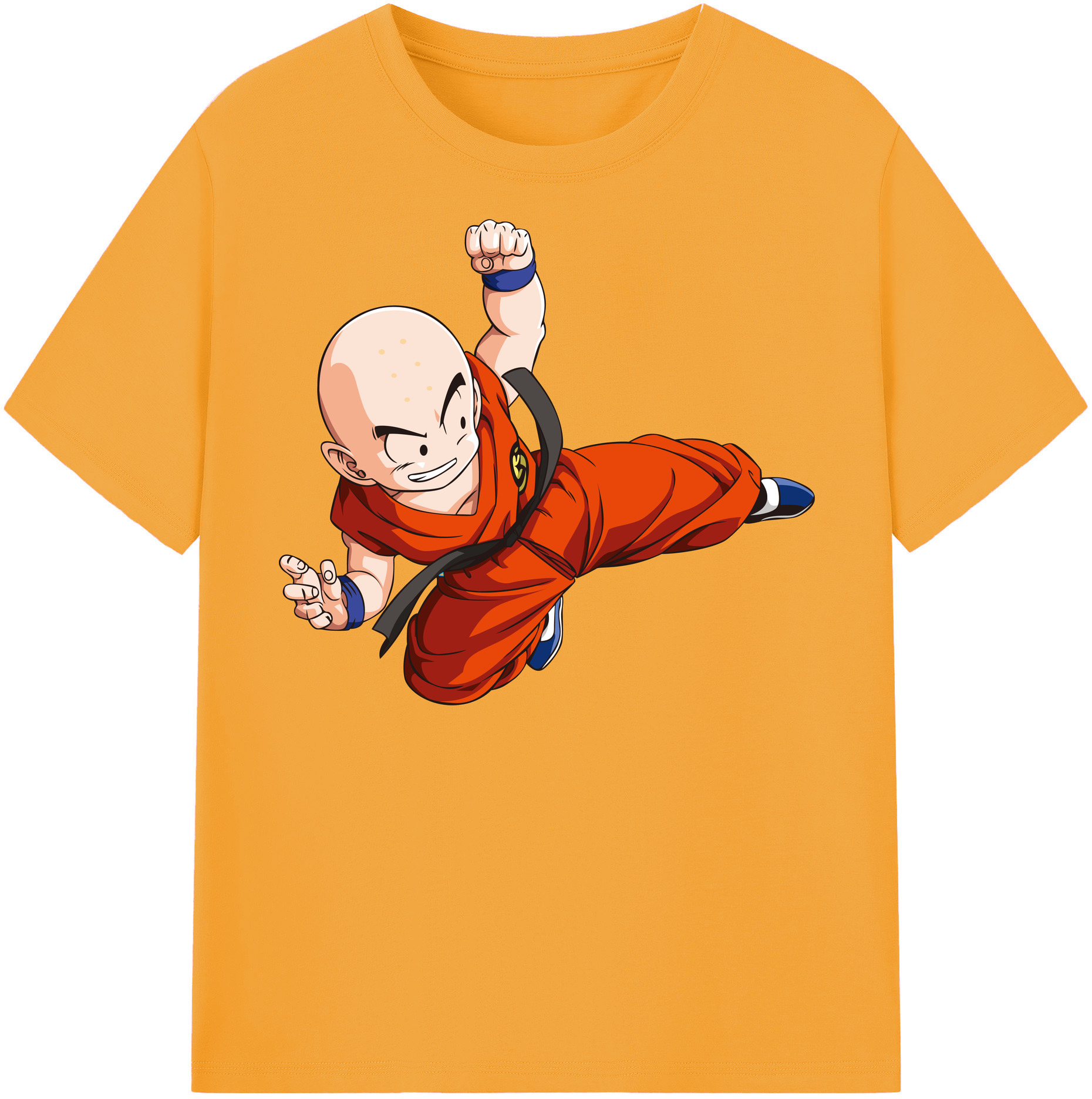 （画像用） ドラゴンボール クリリン DRAGON BALL krillin 綿100％半袖Tシャツ（フロントプリント）