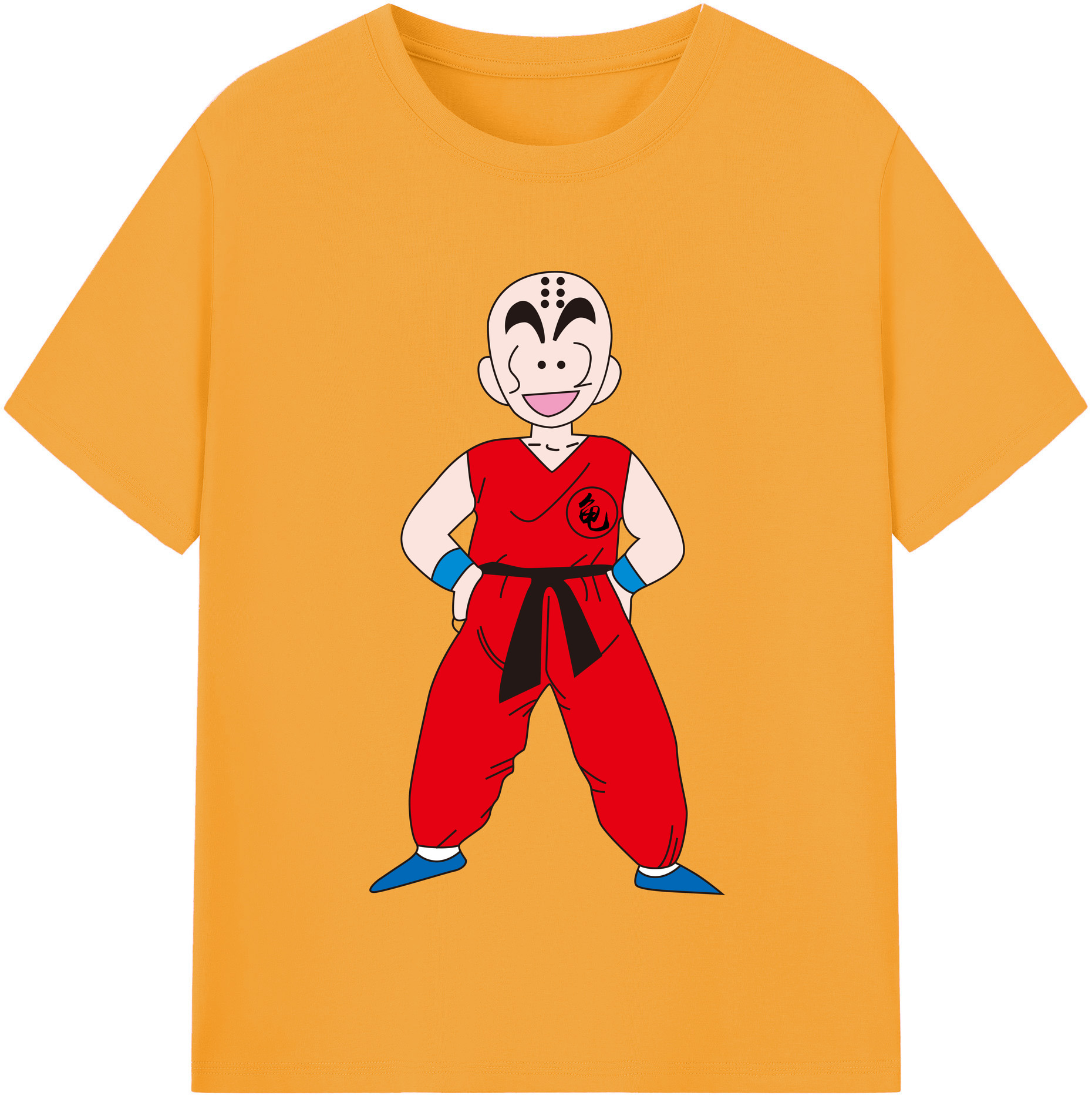 （画像用） ドラゴンボール クリリン DRAGON BALL krillin 綿100％半袖Tシャツ（フロントプリント）