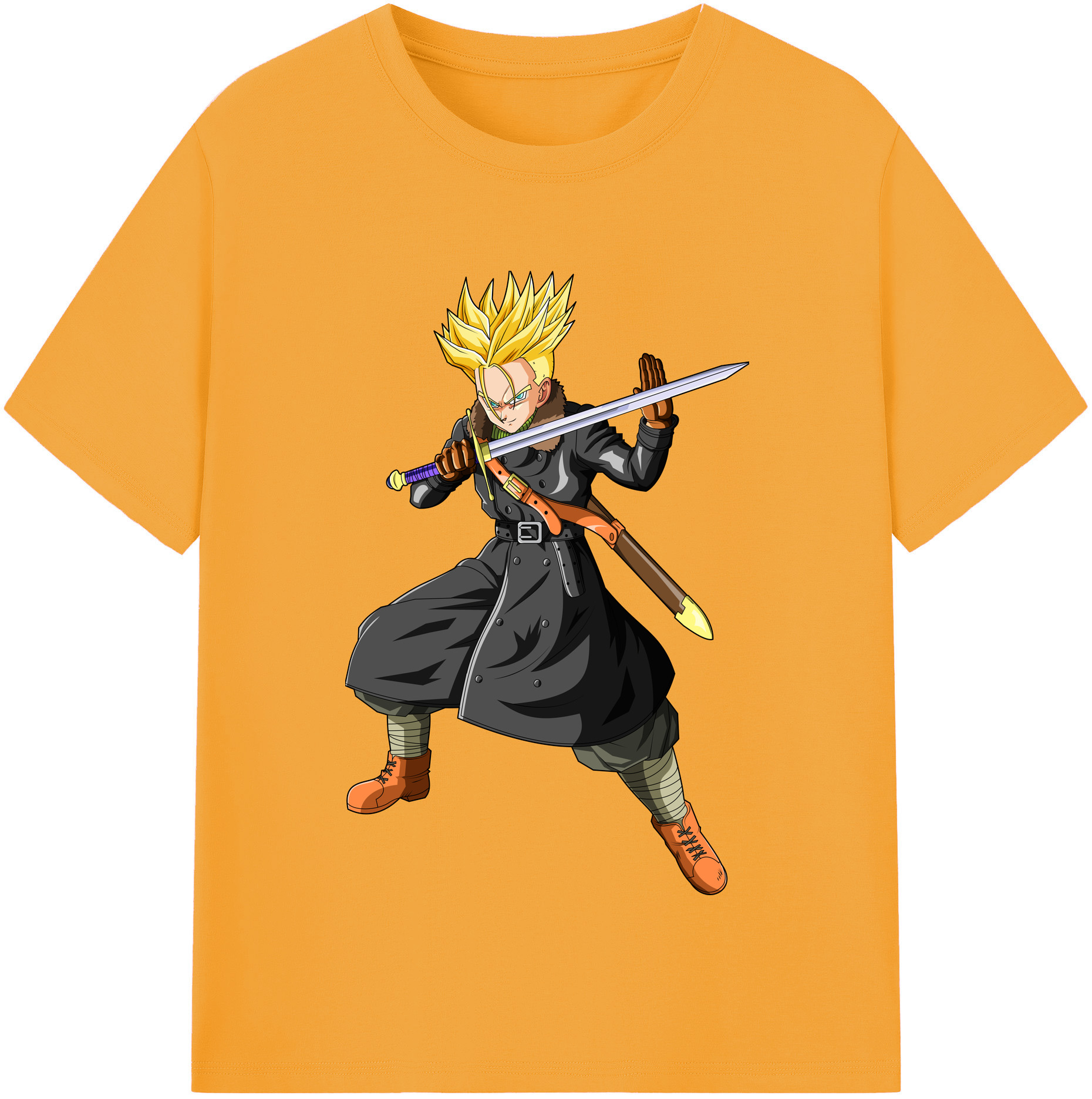 （画像用） ドラゴンボール トランクス（Torankusu）DRAGON BALL Trunks 綿100％半袖Tシャツ（フロントプリント）