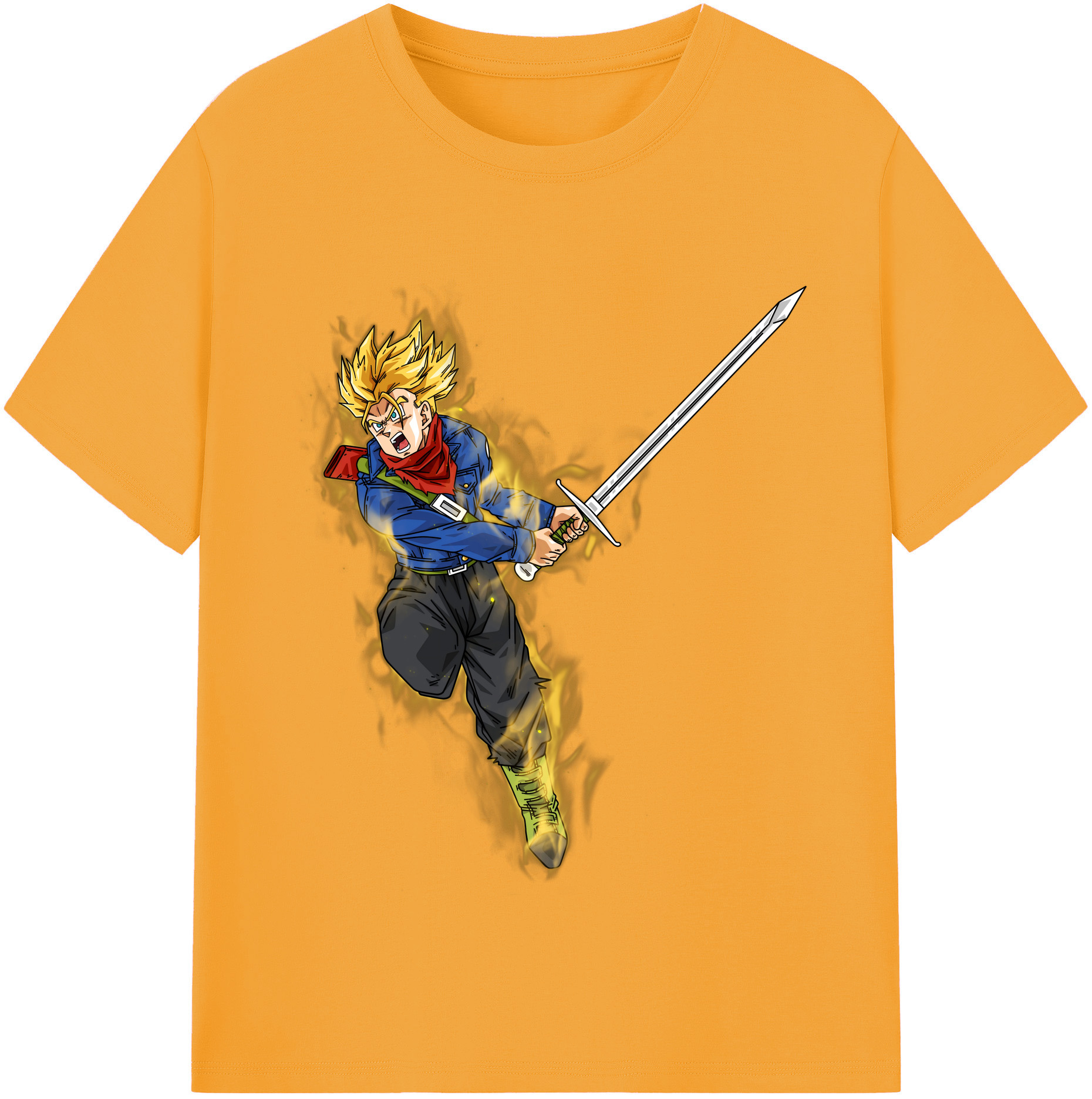 （画像用） ドラゴンボール トランクス（Torankusu）DRAGON BALL Trunks 綿100％半袖Tシャツ（フロントプリント）