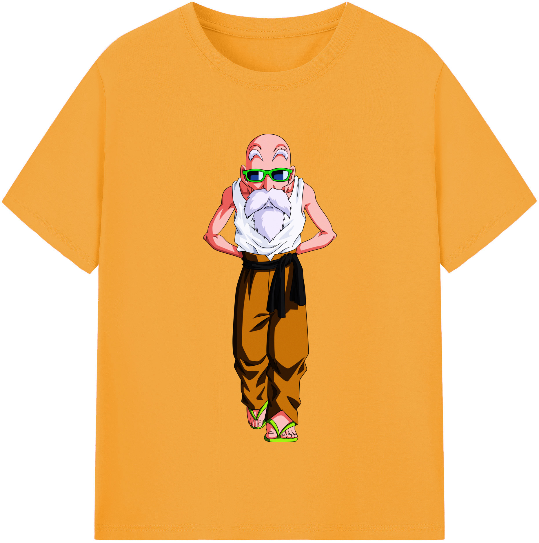（画像用） ドラゴンボール 亀仙人（かめせんにん） DRAGON BALL Master Roshi Kame Sennin 綿100％半袖Tシャツ（フロントプリント）