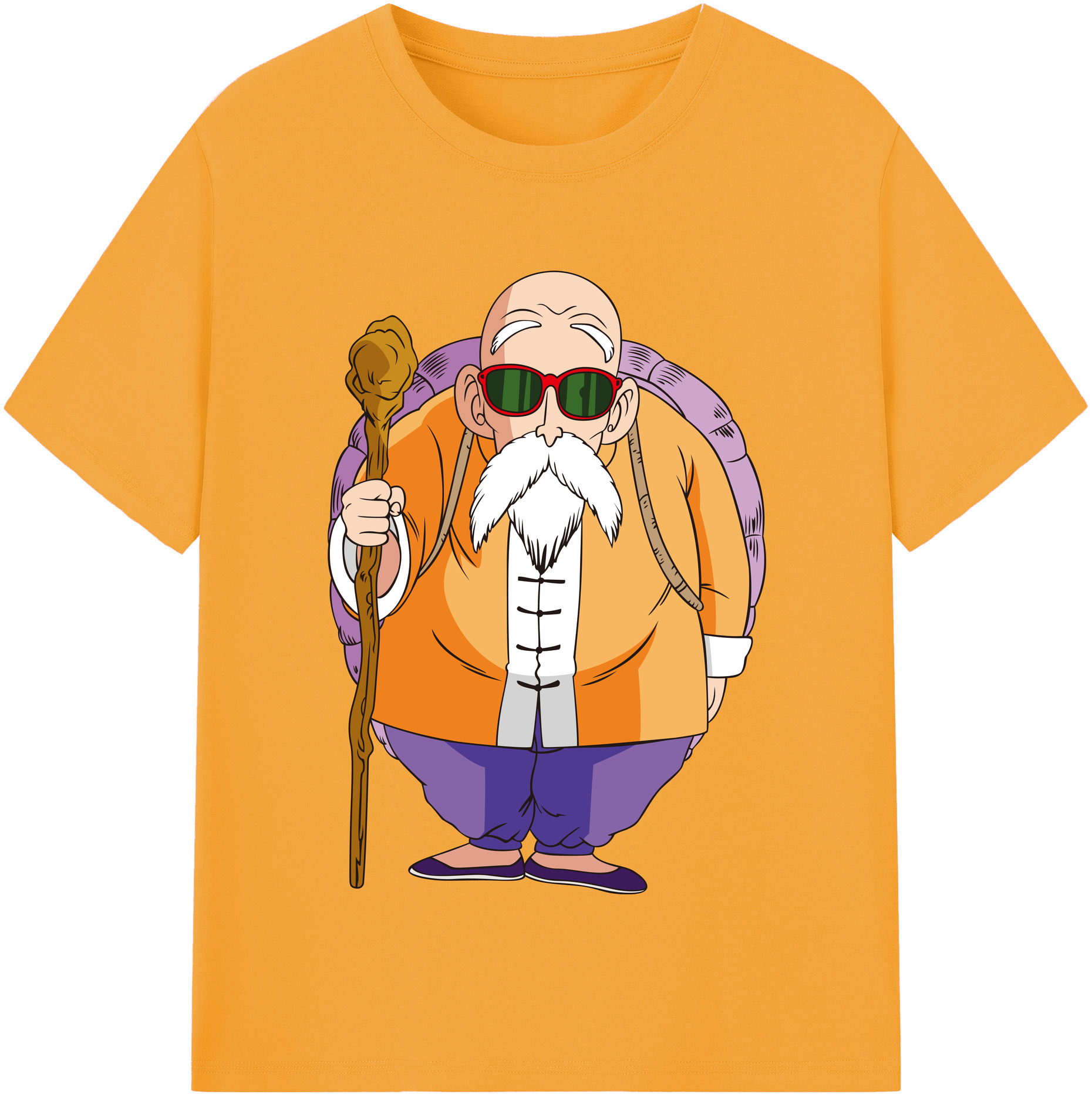 （画像用） ドラゴンボール 亀仙人（かめせんにん） DRAGON BALL Master Roshi Kame Sennin 綿100％半袖Tシャツ（フロントプリント）