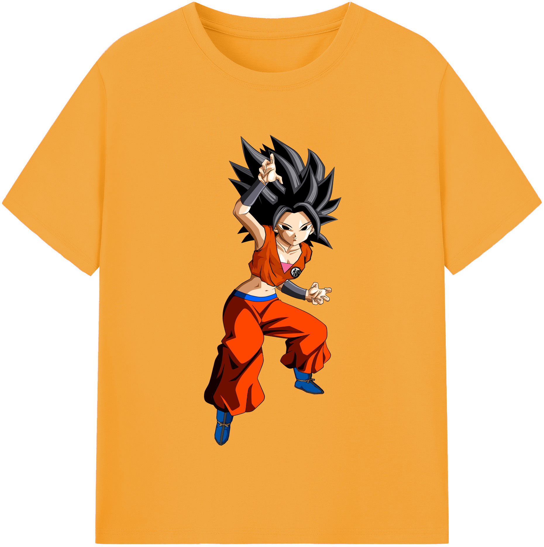 （画像用） ドラゴンボール カリフラ DRAGON BALL Caulifla 綿100％半袖Tシャツ（フロントプリント）