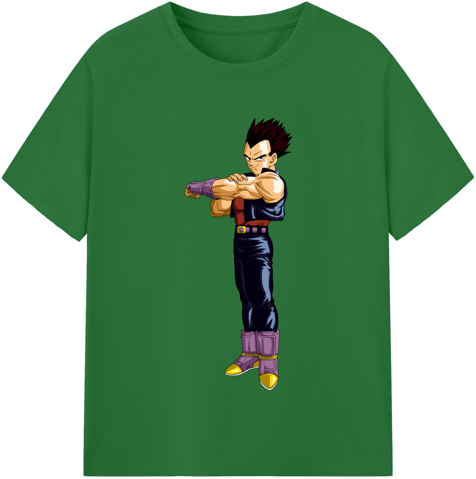 （画像用） ドラゴンボール ベジータ四世（Bejīta Yonsei）DRAGON BALL Vegeta IV 綿100％半袖Tシャツ（フロントプリント）