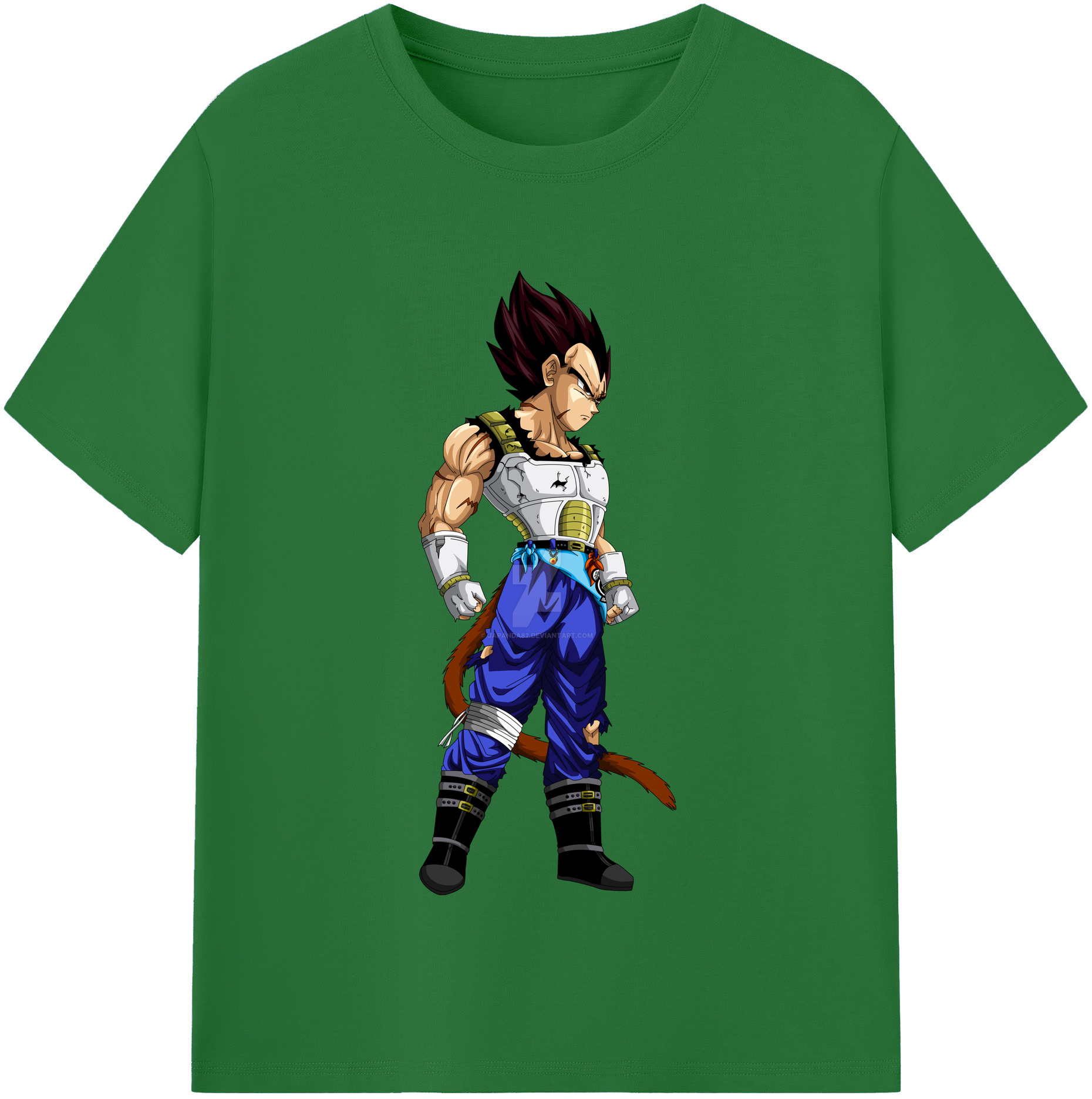 （画像用） ドラゴンボール ベジータ四世（Bejīta Yonsei）DRAGON BALL Vegeta IV 綿100％半袖Tシャツ（フロントプリント）