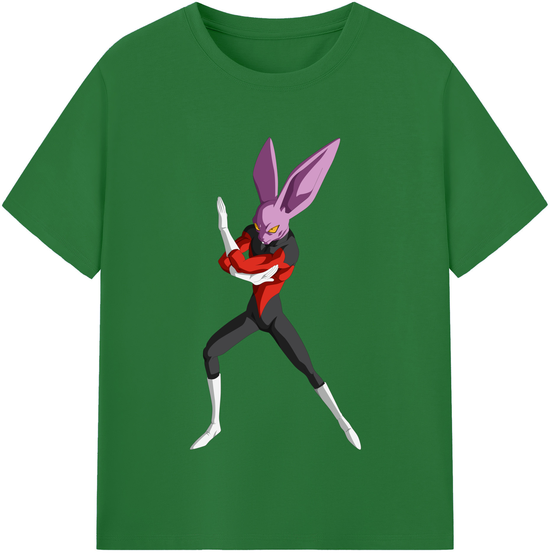 （画像用） ドラゴンボール ビルス 破壊神ビルス DRAGON BALL Beerus Birusu 綿100％半袖Tシャツ（フロントプリント）
