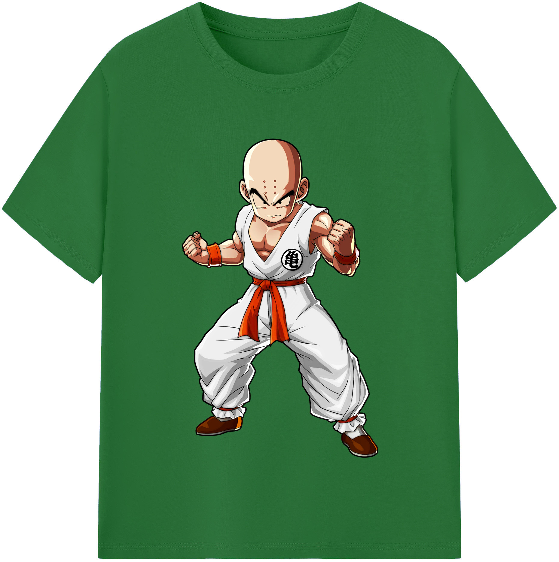 （画像用） ドラゴンボール クリリン DRAGON BALL krillin 綿100％半袖Tシャツ（フロントプリント）