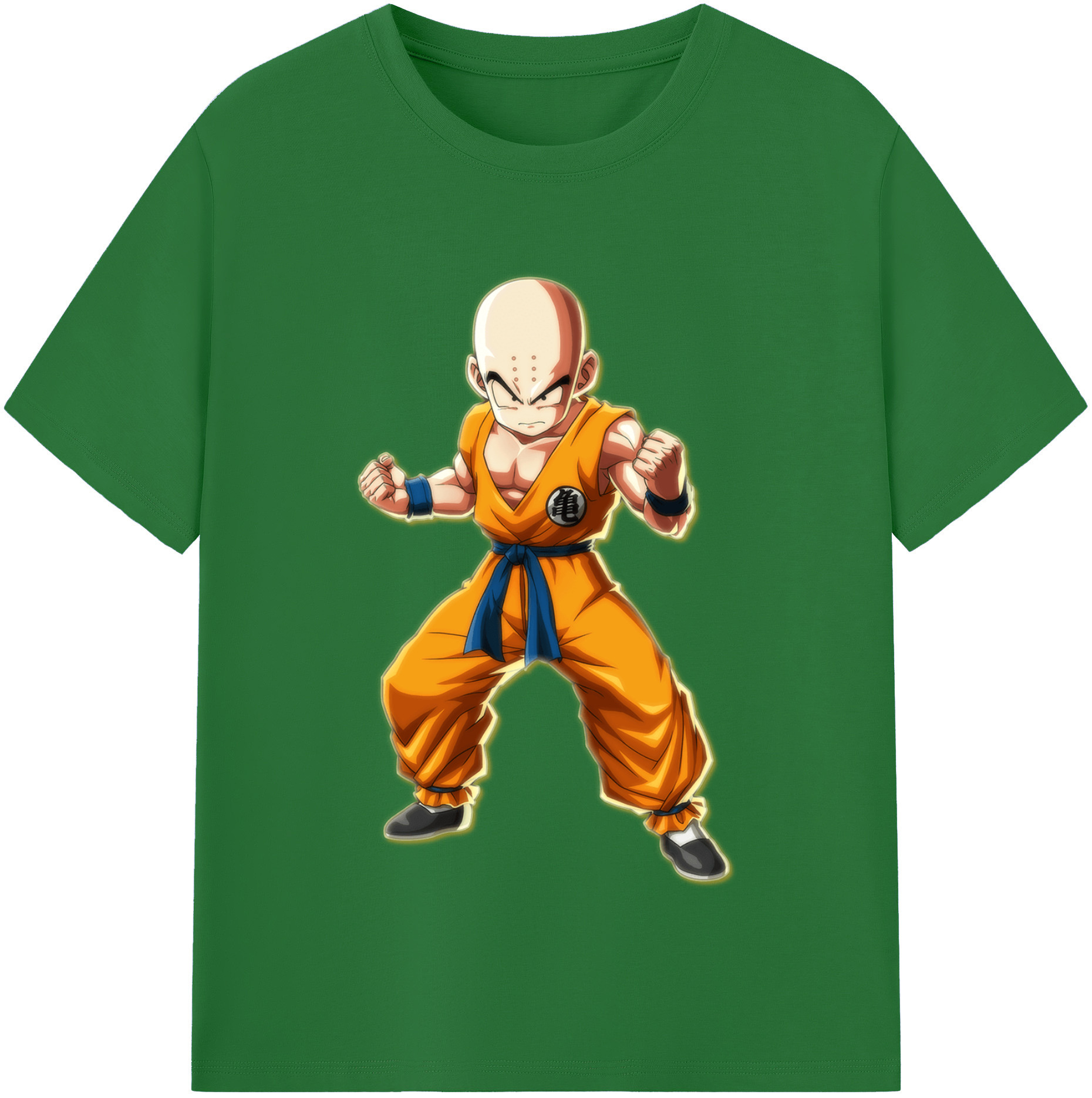 （画像用） ドラゴンボール クリリン DRAGON BALL krillin 綿100％半袖Tシャツ（フロントプリント）