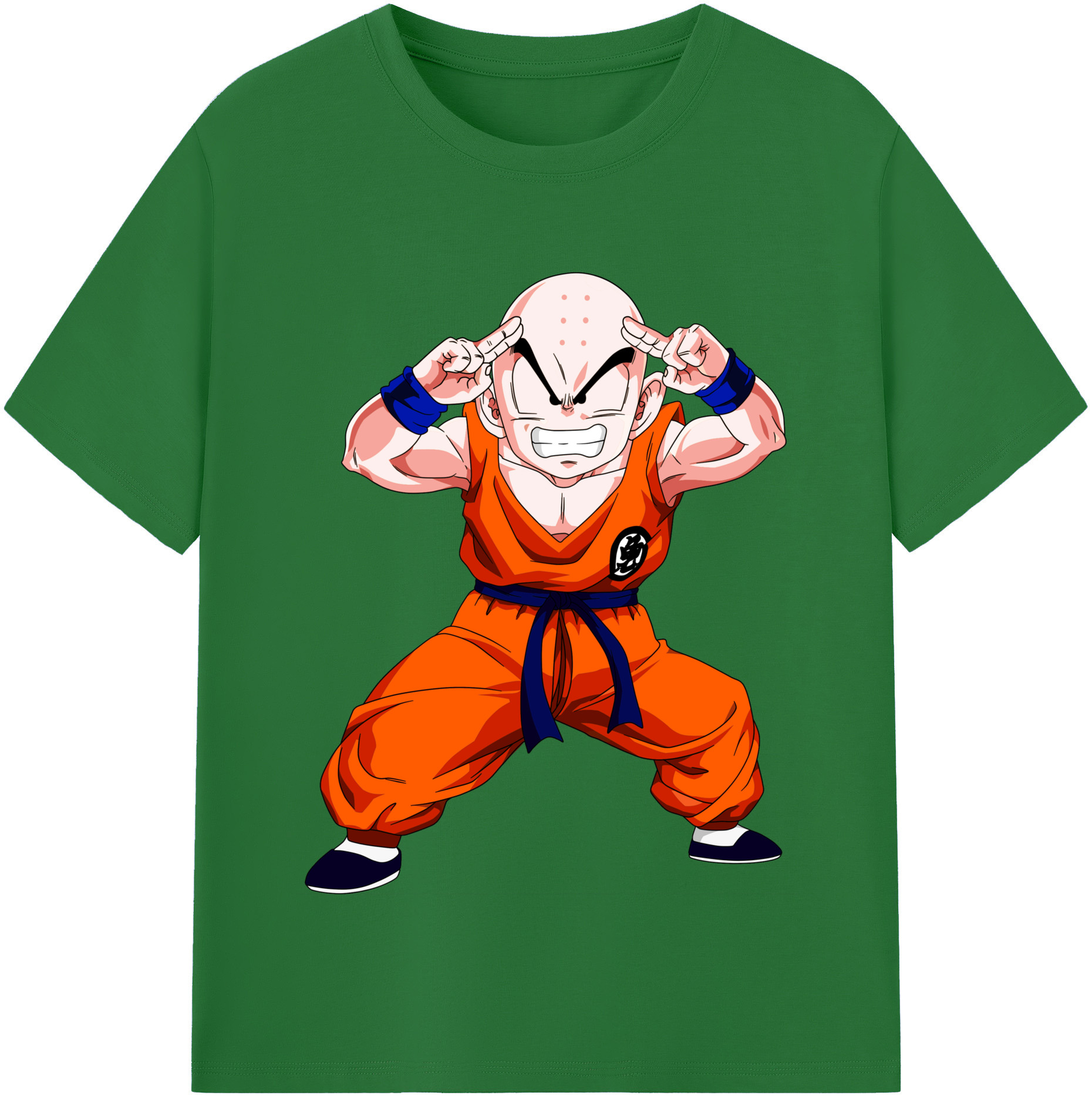 （画像用） ドラゴンボール クリリン DRAGON BALL krillin 綿100％半袖Tシャツ（フロントプリント）