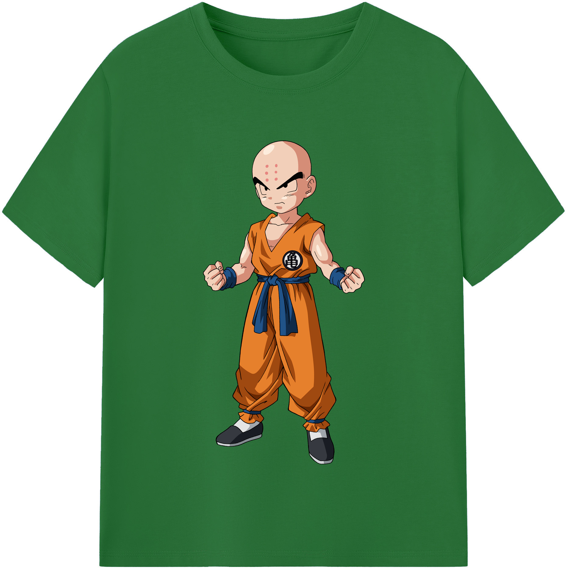 （画像用） ドラゴンボール クリリン DRAGON BALL krillin 綿100％半袖Tシャツ（フロントプリント）