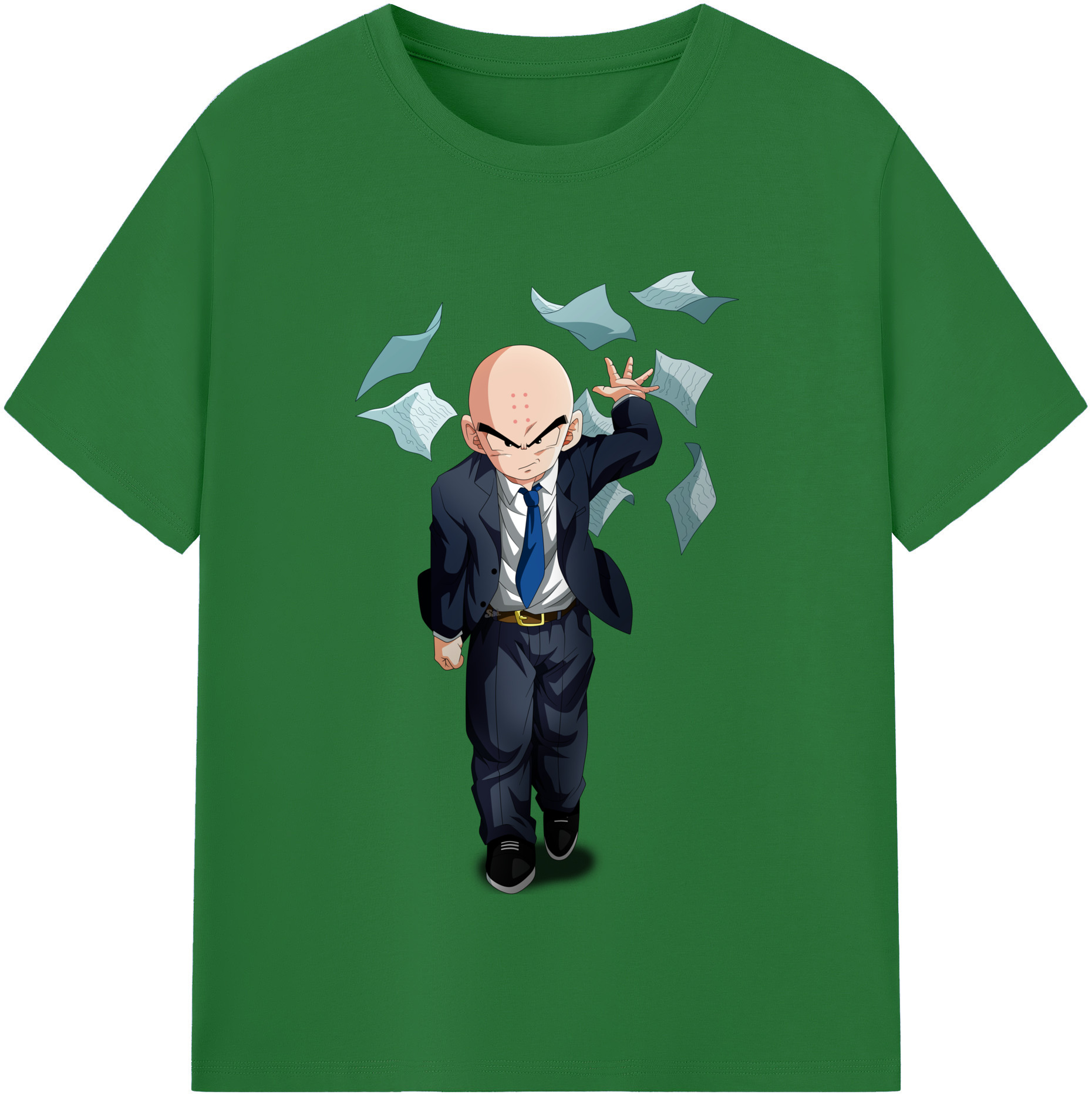 （画像用） ドラゴンボール クリリン DRAGON BALL krillin 綿100％半袖Tシャツ（フロントプリント）
