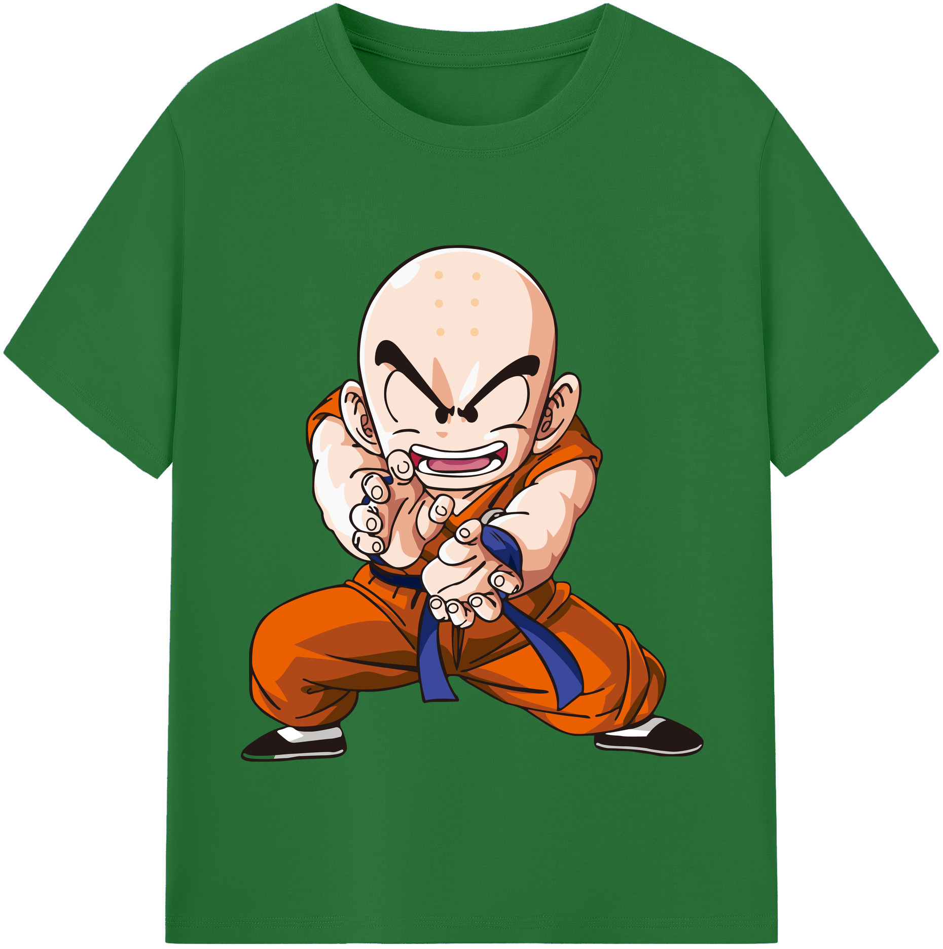 （画像用） ドラゴンボール クリリン DRAGON BALL krillin 綿100％半袖Tシャツ（フロントプリント）