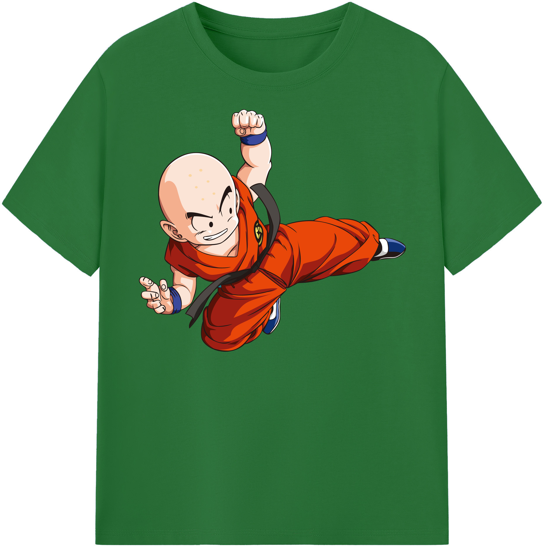 （画像用） ドラゴンボール クリリン DRAGON BALL krillin 綿100％半袖Tシャツ（フロントプリント）