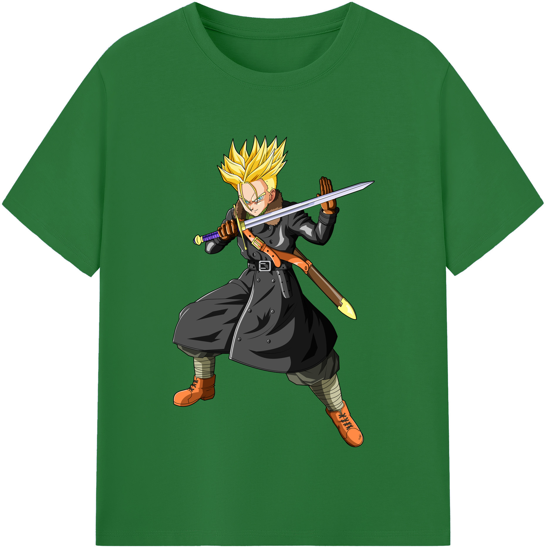 （画像用） ドラゴンボール トランクス（Torankusu）DRAGON BALL Trunks 綿100％半袖Tシャツ（フロントプリント）