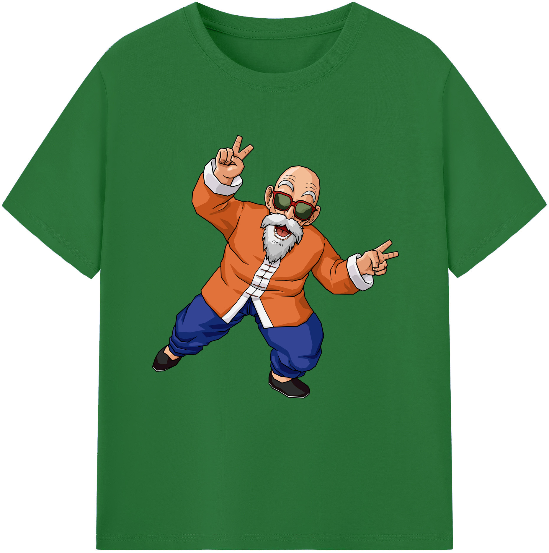 （画像用） ドラゴンボール 亀仙人（かめせんにん） DRAGON BALL Master Roshi Kame Sennin 綿100％半袖Tシャツ（フロントプリント）