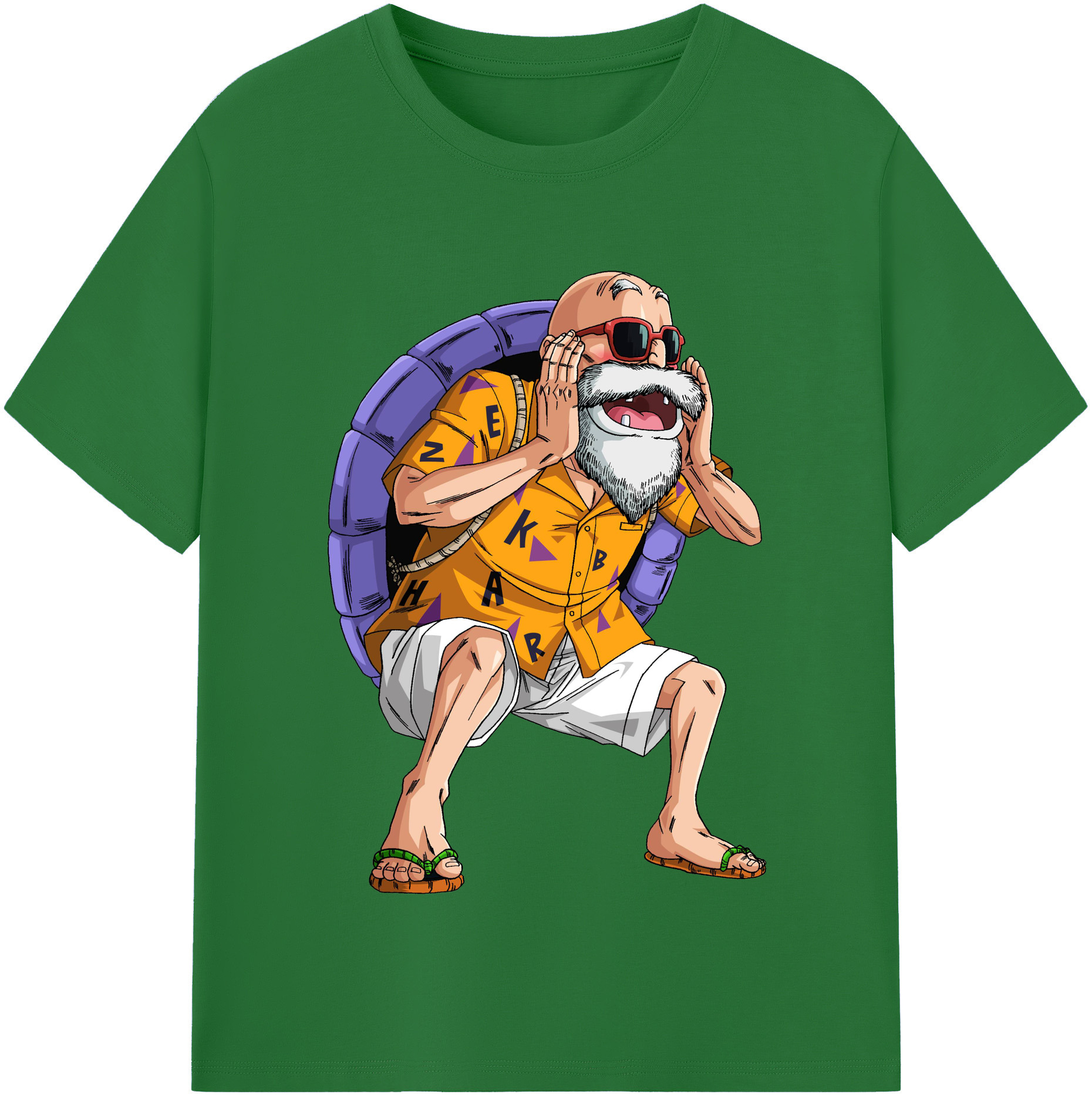 （画像用） ドラゴンボール 亀仙人（かめせんにん） DRAGON BALL Master Roshi Kame Sennin 綿100％半袖Tシャツ（フロントプリント）