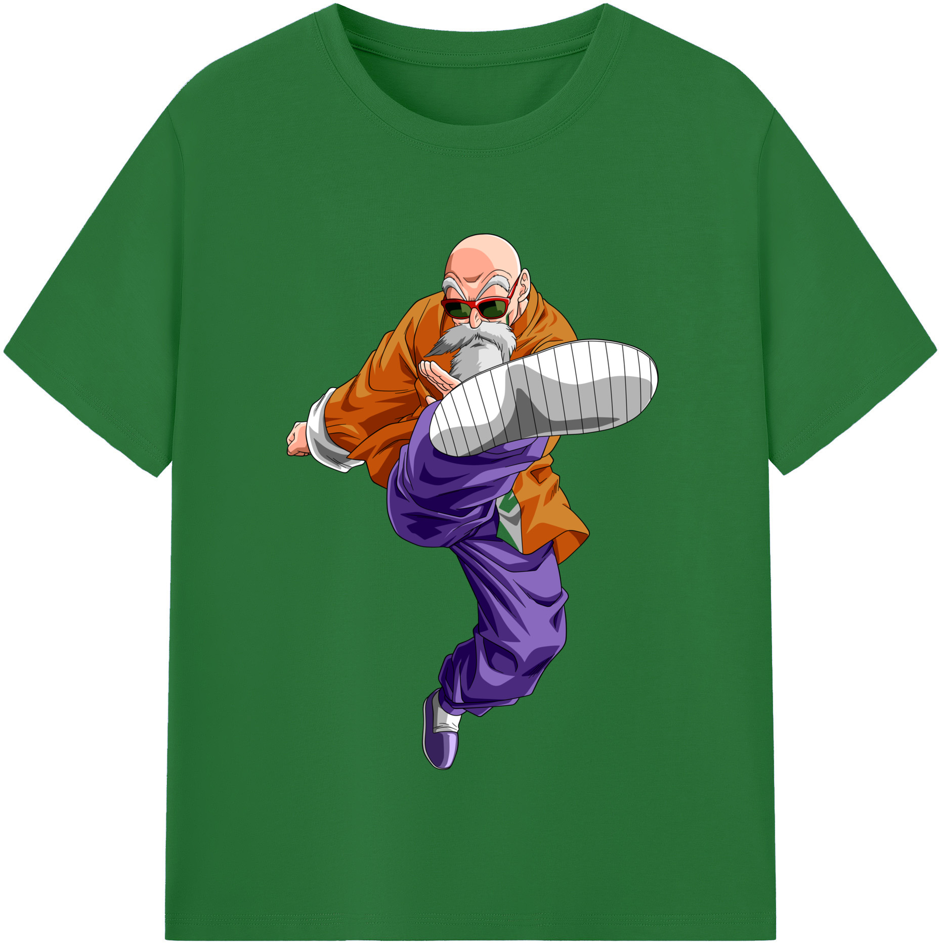 （画像用） ドラゴンボール 亀仙人（かめせんにん） DRAGON BALL Master Roshi Kame Sennin 綿100％半袖Tシャツ（フロントプリント）
