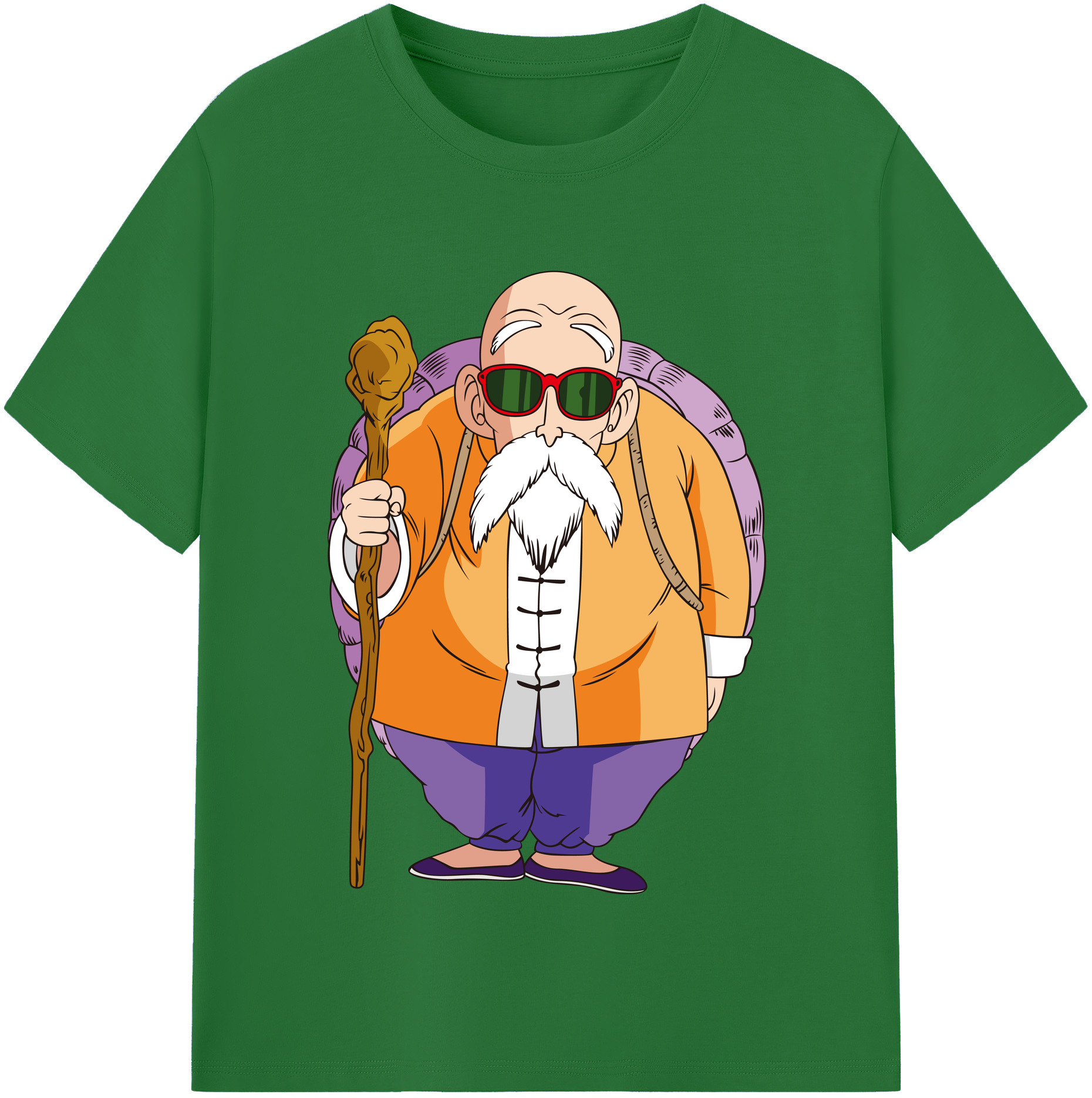 （画像用） ドラゴンボール 亀仙人（かめせんにん） DRAGON BALL Master Roshi Kame Sennin 綿100％半袖Tシャツ（フロントプリント）