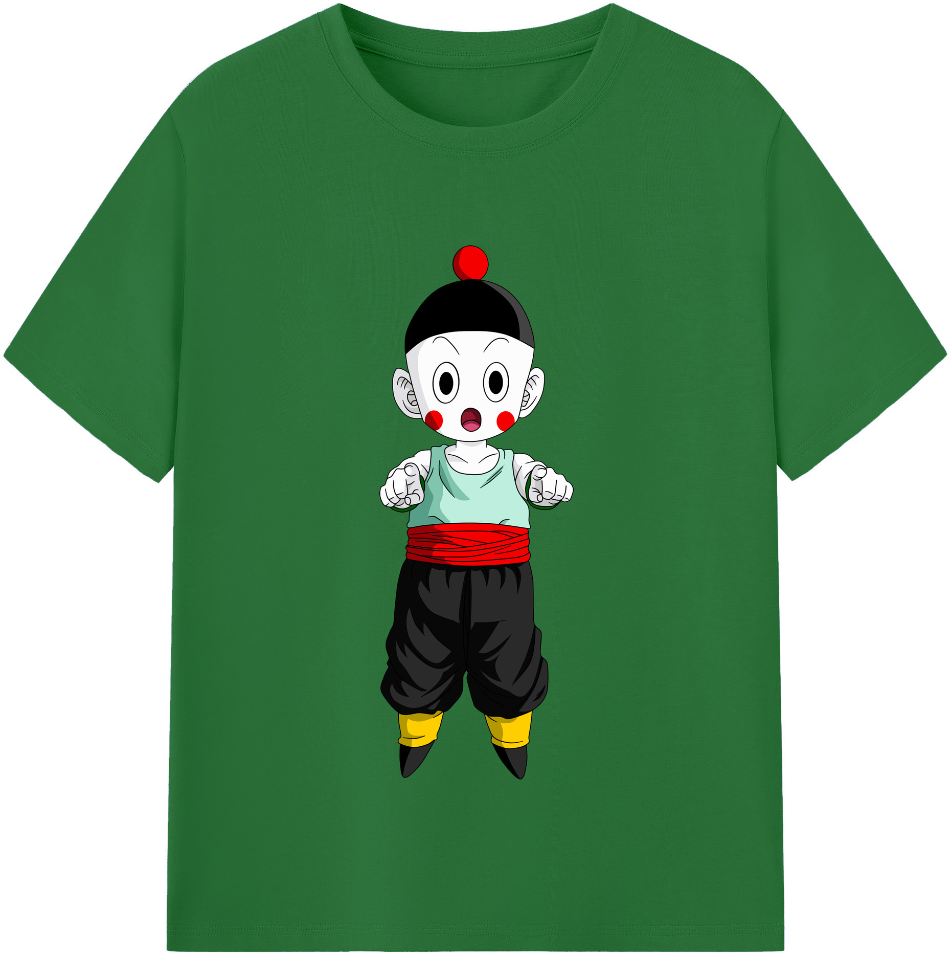 （画像用） ドラゴンボール 餃子（チャオズ）DRAGON BALL Chaoz 綿100％半袖Tシャツ（フロントプリント）