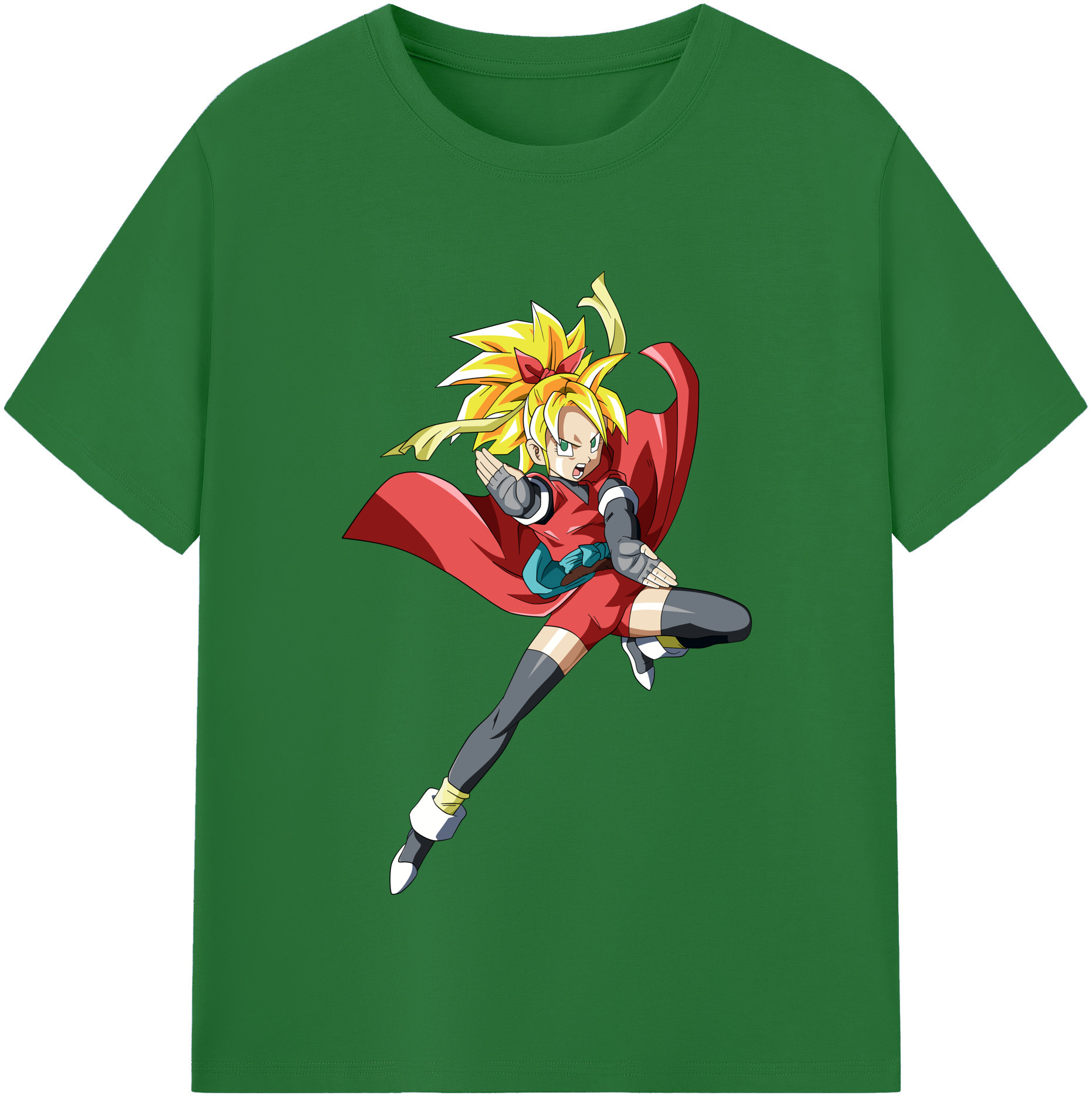 （画像用） ドラゴンボール カリフラ DRAGON BALL Caulifla 綿100％半袖Tシャツ（フロントプリント）