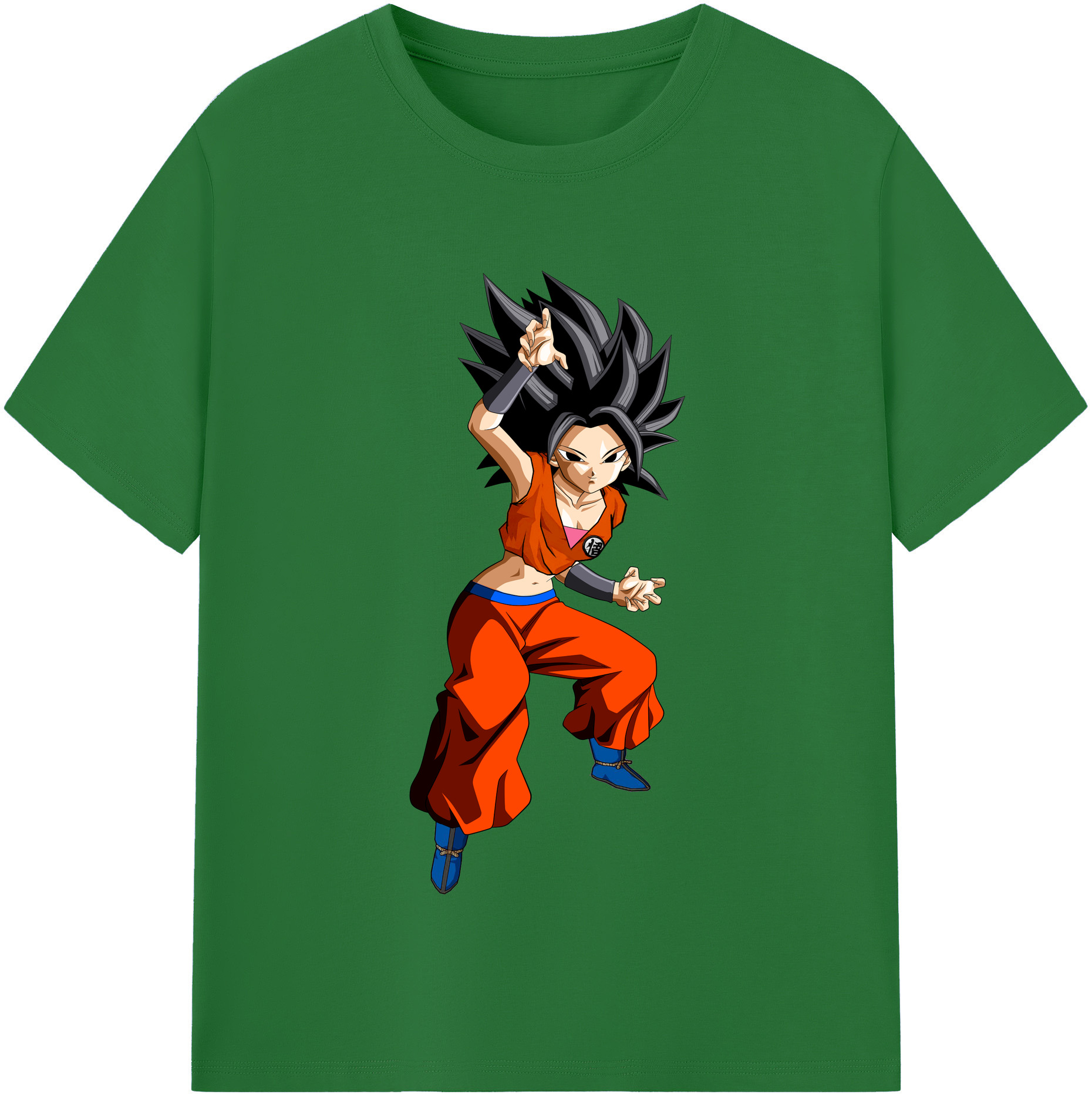 （画像用） ドラゴンボール カリフラ DRAGON BALL Caulifla 綿100％半袖Tシャツ（フロントプリント）