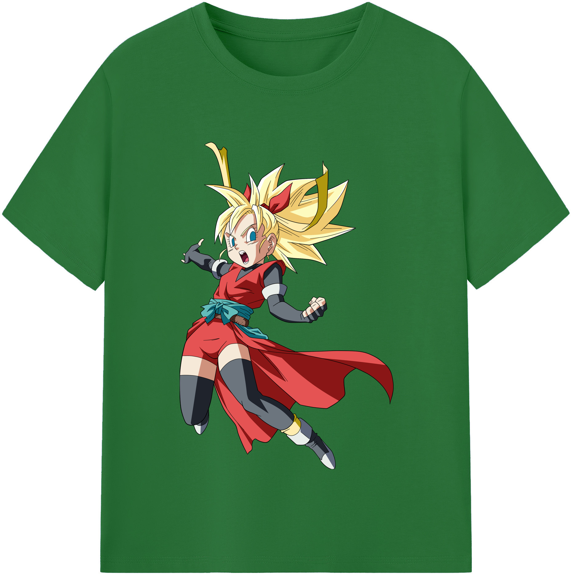 （画像用） ドラゴンボール カリフラ DRAGON BALL Caulifla 綿100％半袖Tシャツ（フロントプリント）