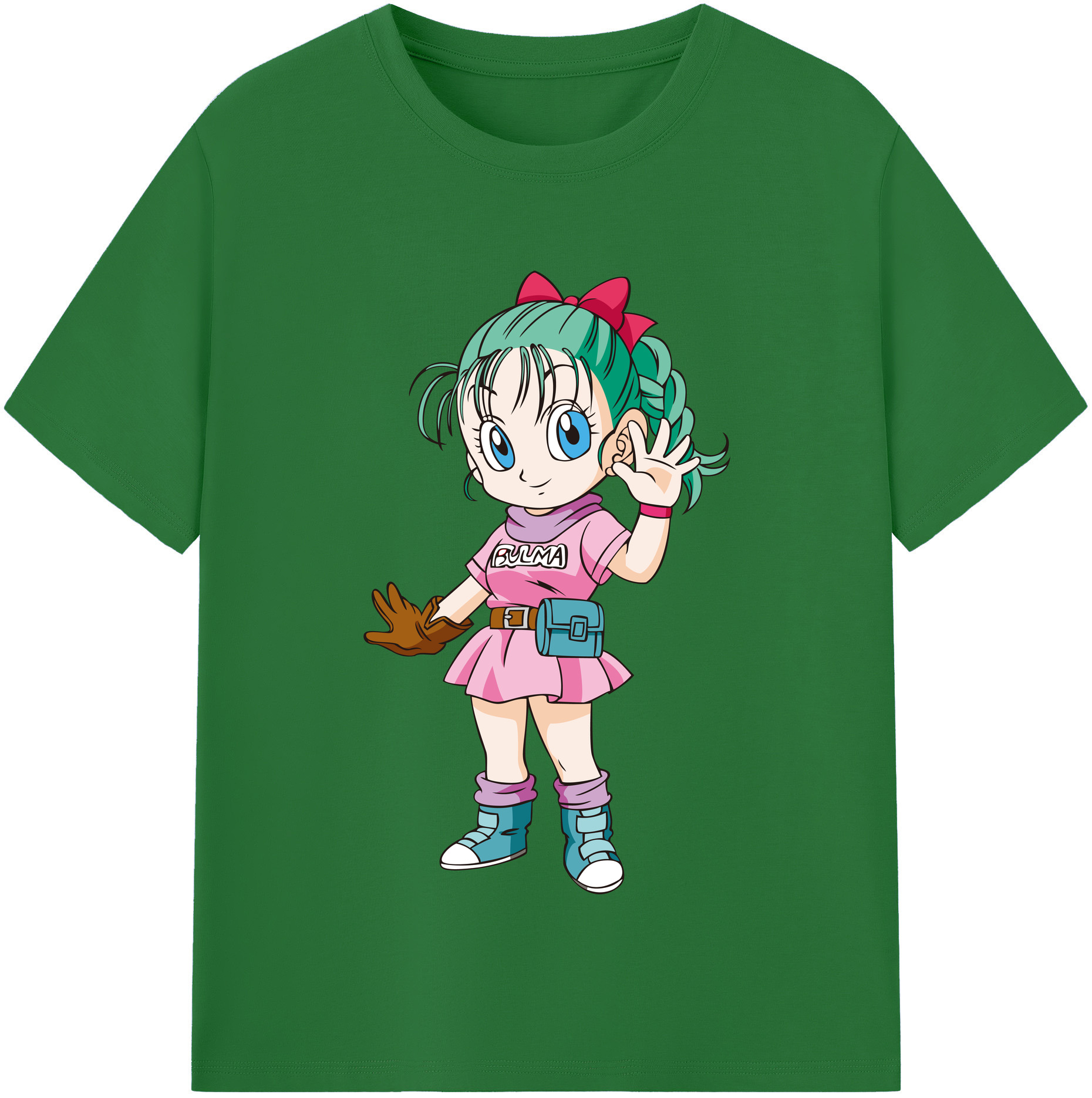 （画像用） ドラゴンボール ブルマ DRAGON BALL Bulma 綿100％半袖Tシャツ（フロントプリント）
