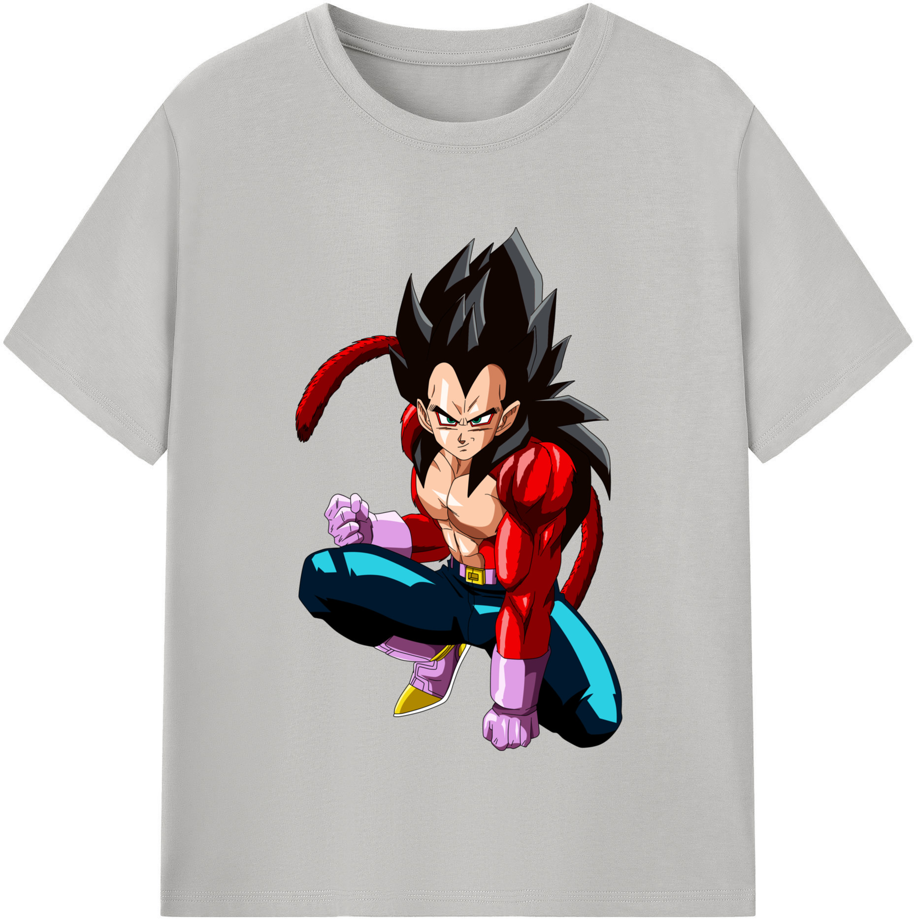 （画像用） ドラゴンボール ベジータ四世（Bejīta Yonsei）DRAGON BALL Vegeta IV 綿100％半袖Tシャツ（フロントプリント）