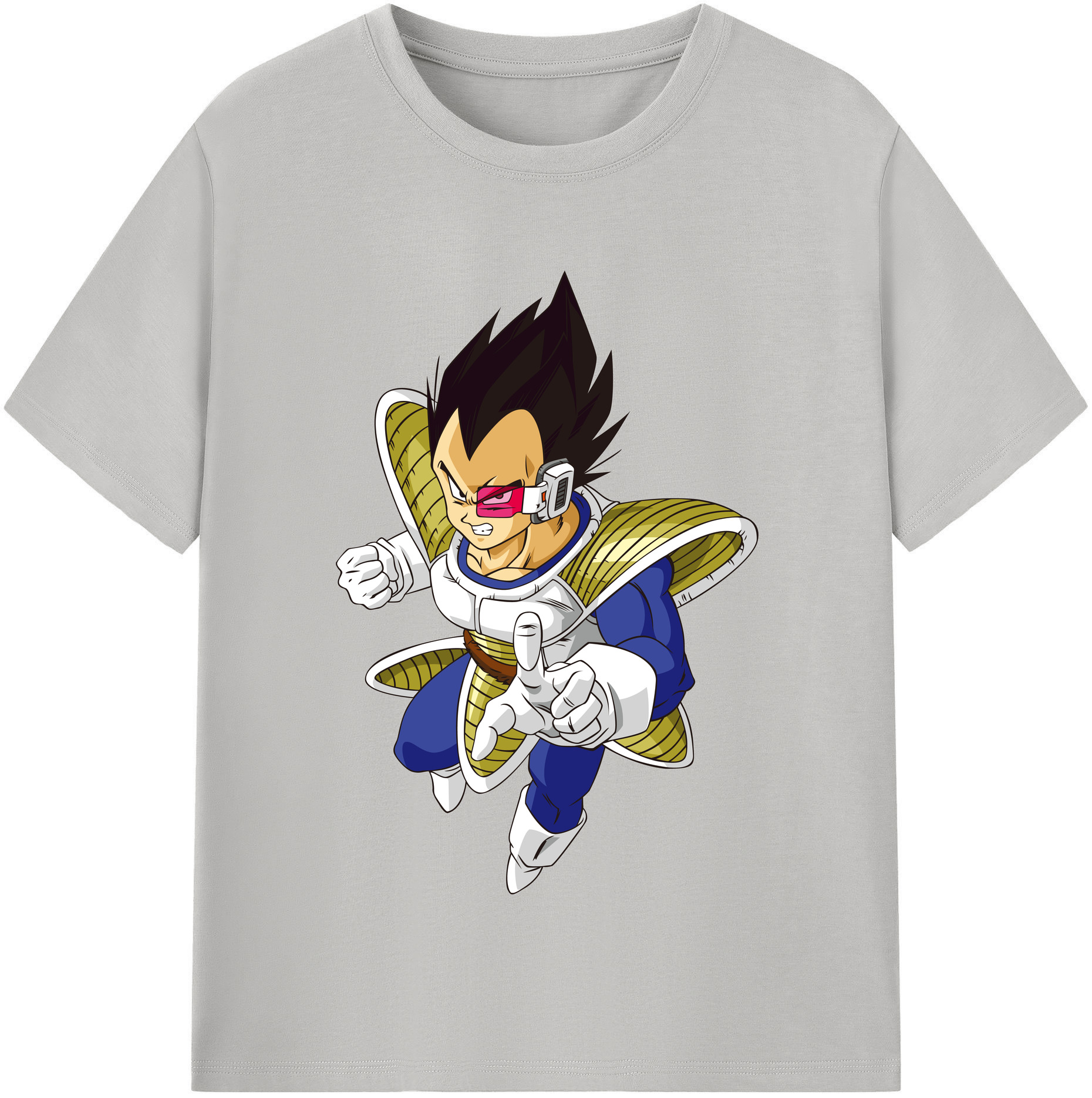 （画像用） ドラゴンボール ベジータ四世（Bejīta Yonsei）DRAGON BALL Vegeta IV 綿100％半袖Tシャツ（フロントプリント）