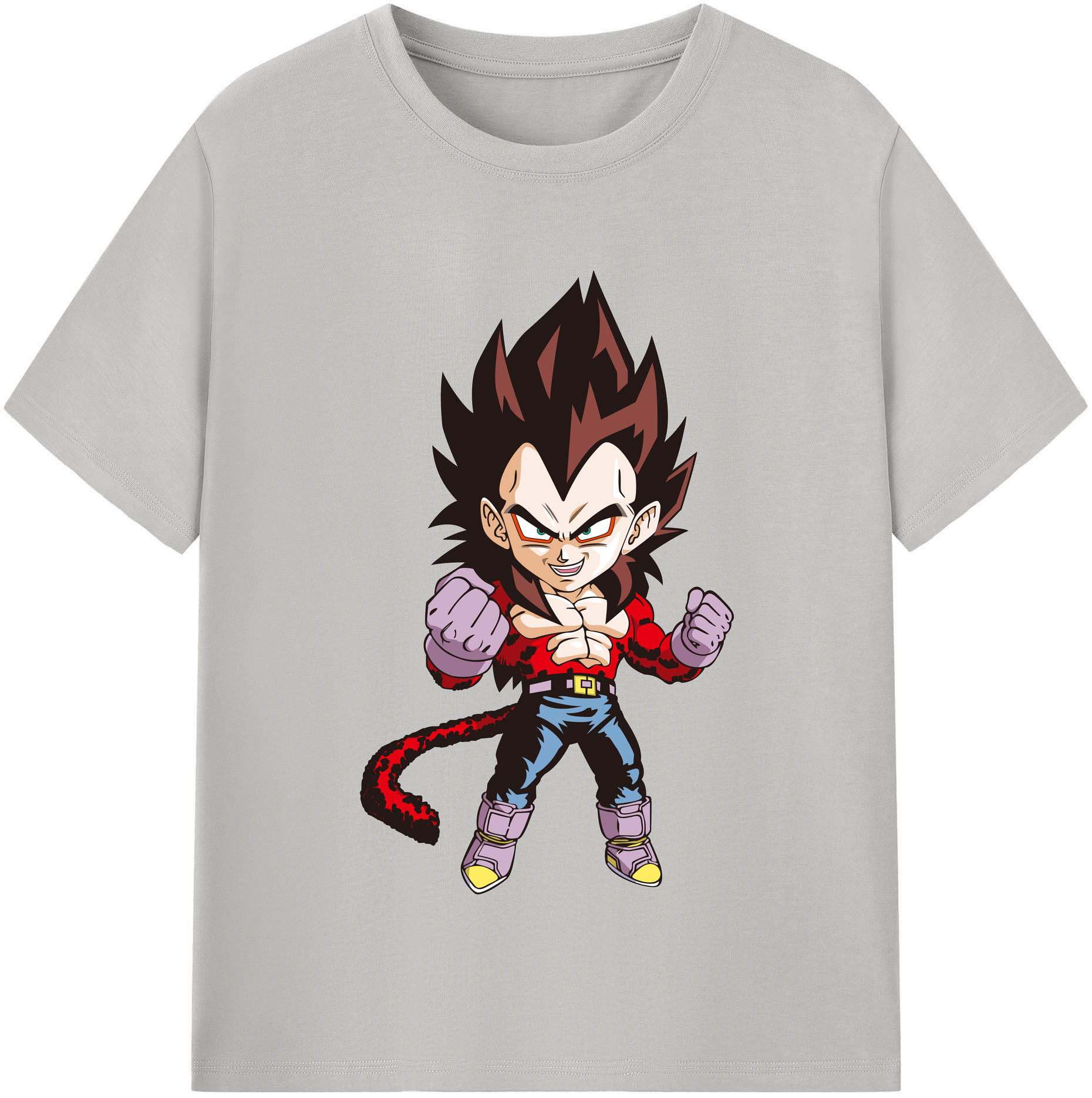 （画像用） ドラゴンボール ベジータ四世（Bejīta Yonsei）DRAGON BALL Vegeta IV 綿100％半袖Tシャツ（フロントプリント）